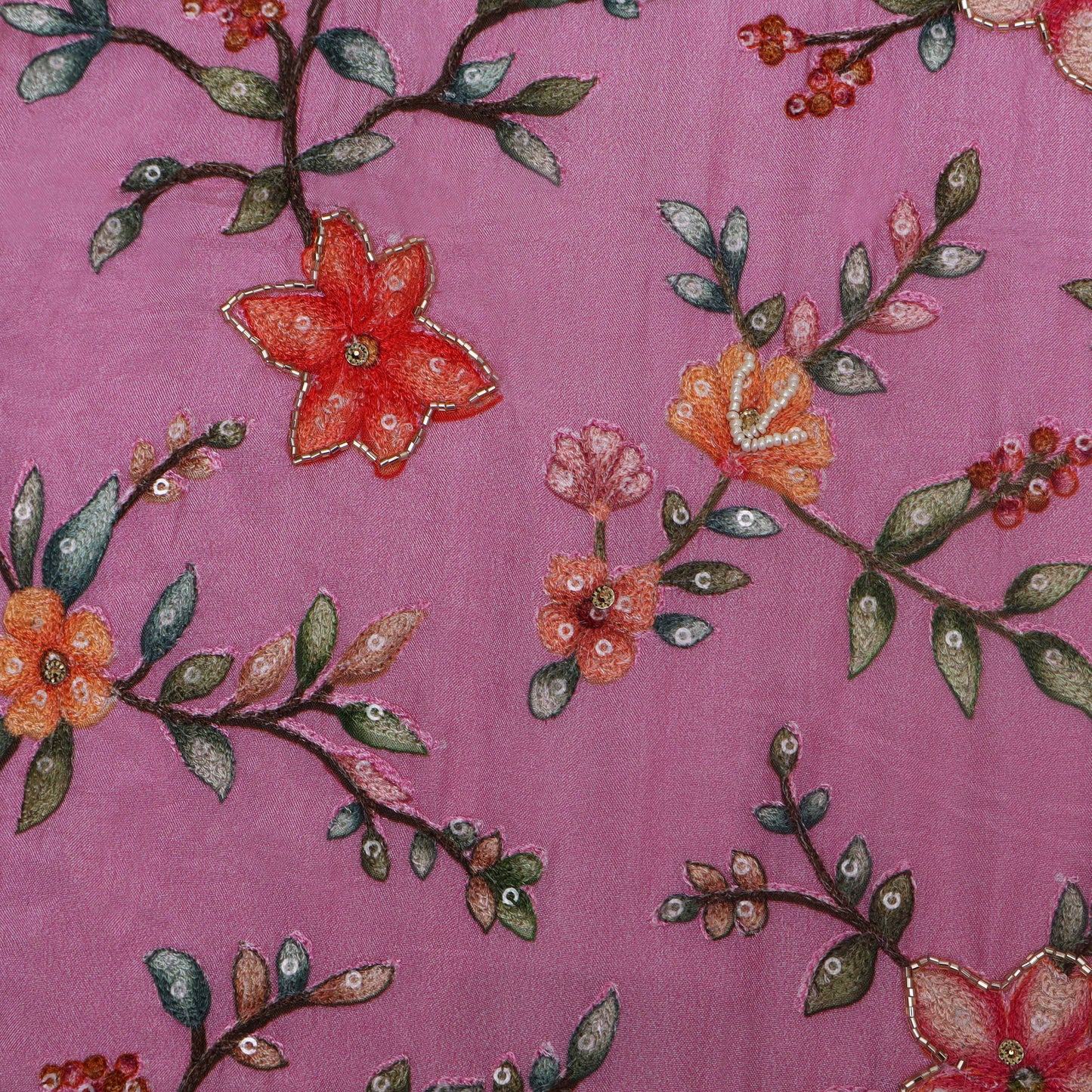 Multi-Color HABUTAI POSITION PRINT Embroidery Fabric