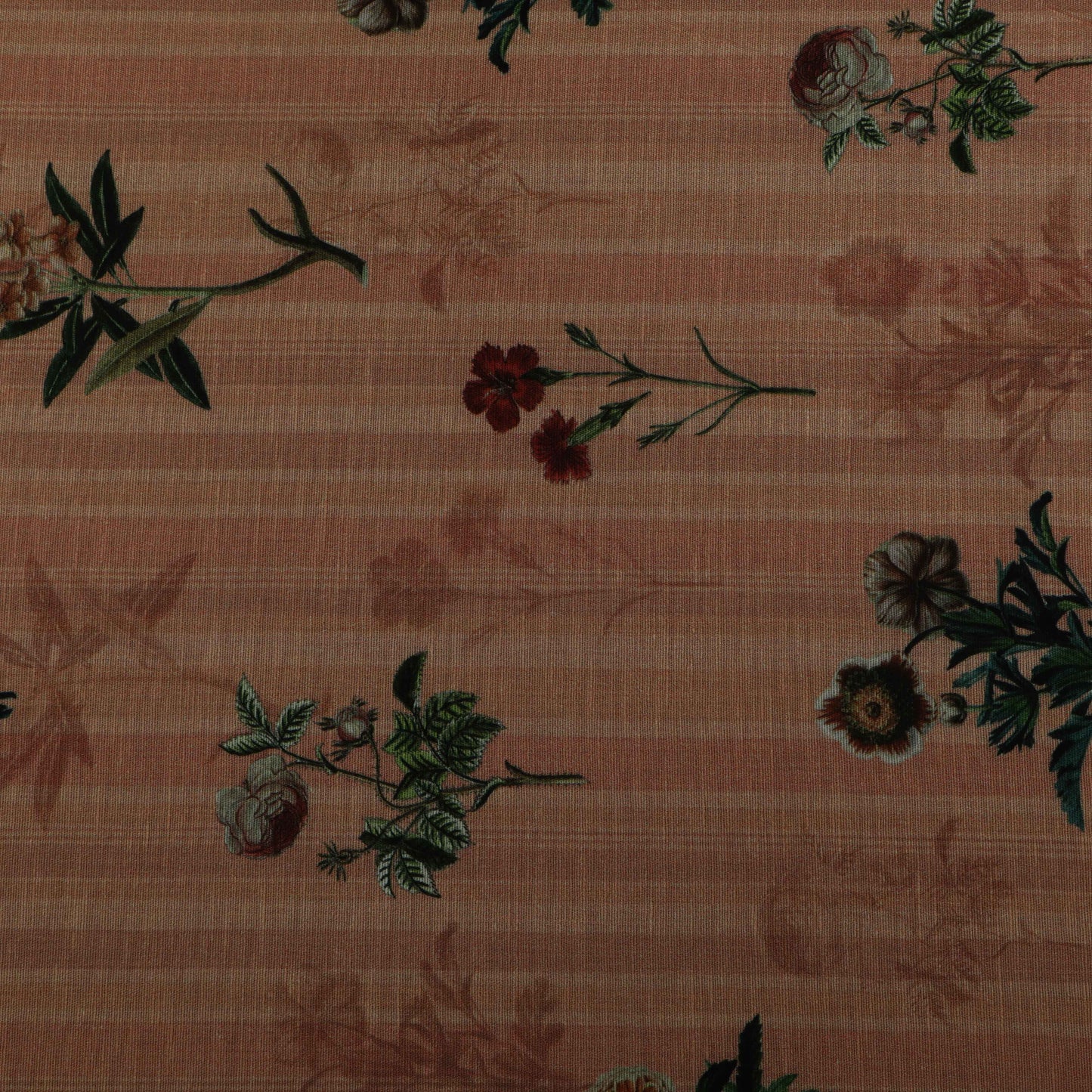 Colored Cotton Linen Print Fabric