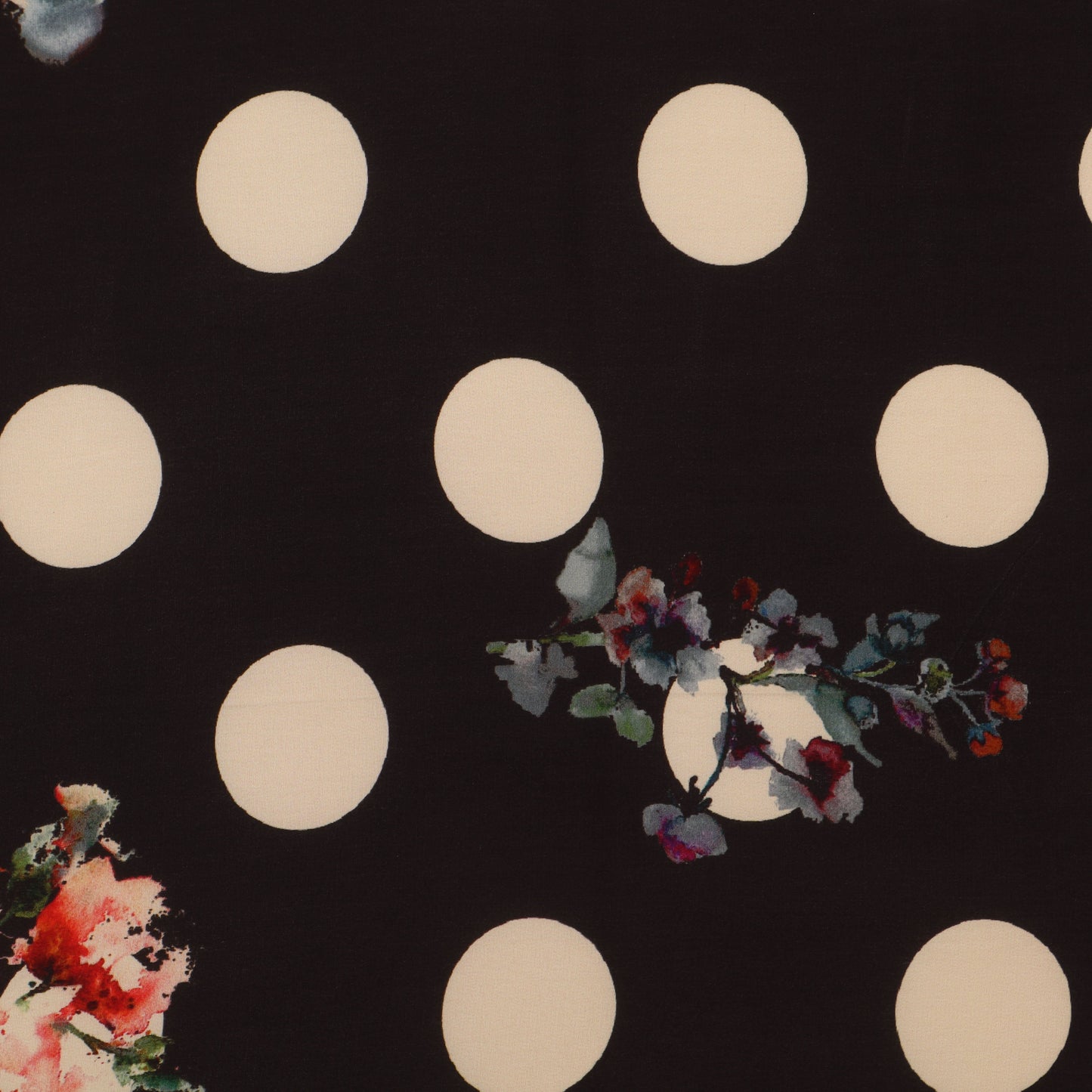 Multi Color Crepe Hydra Print Fabric