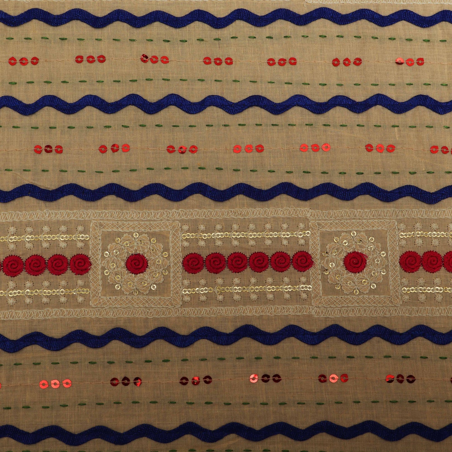 PEACH Color Cotton Embroidery Fabric