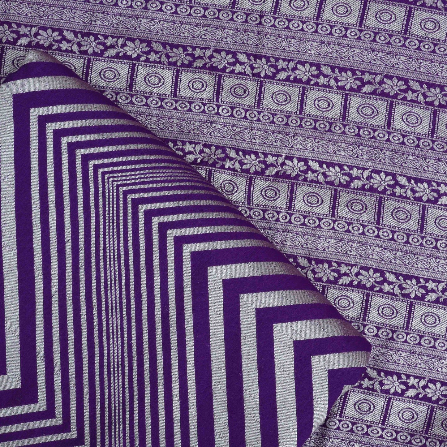 PURPLE Color Munga Brocade Fabric