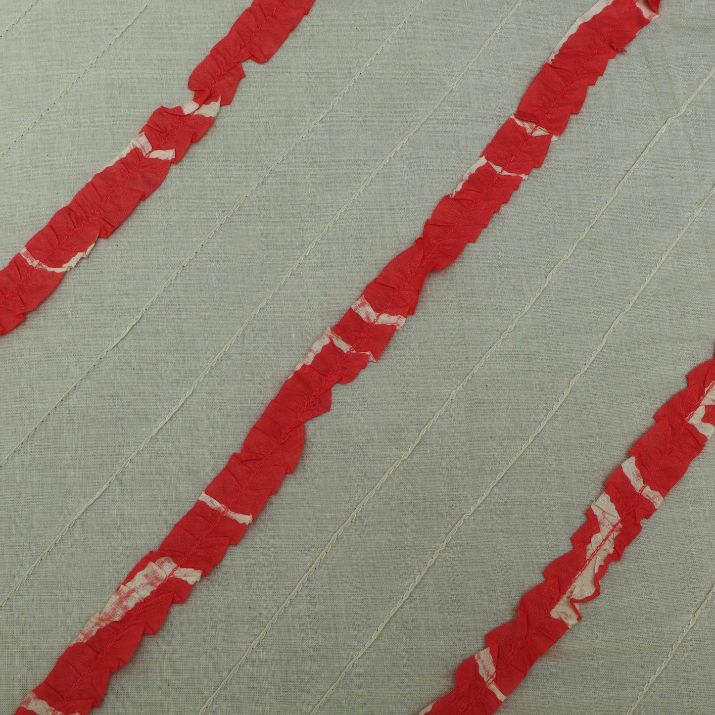 Off White Color MulMul Print Frill Fabric