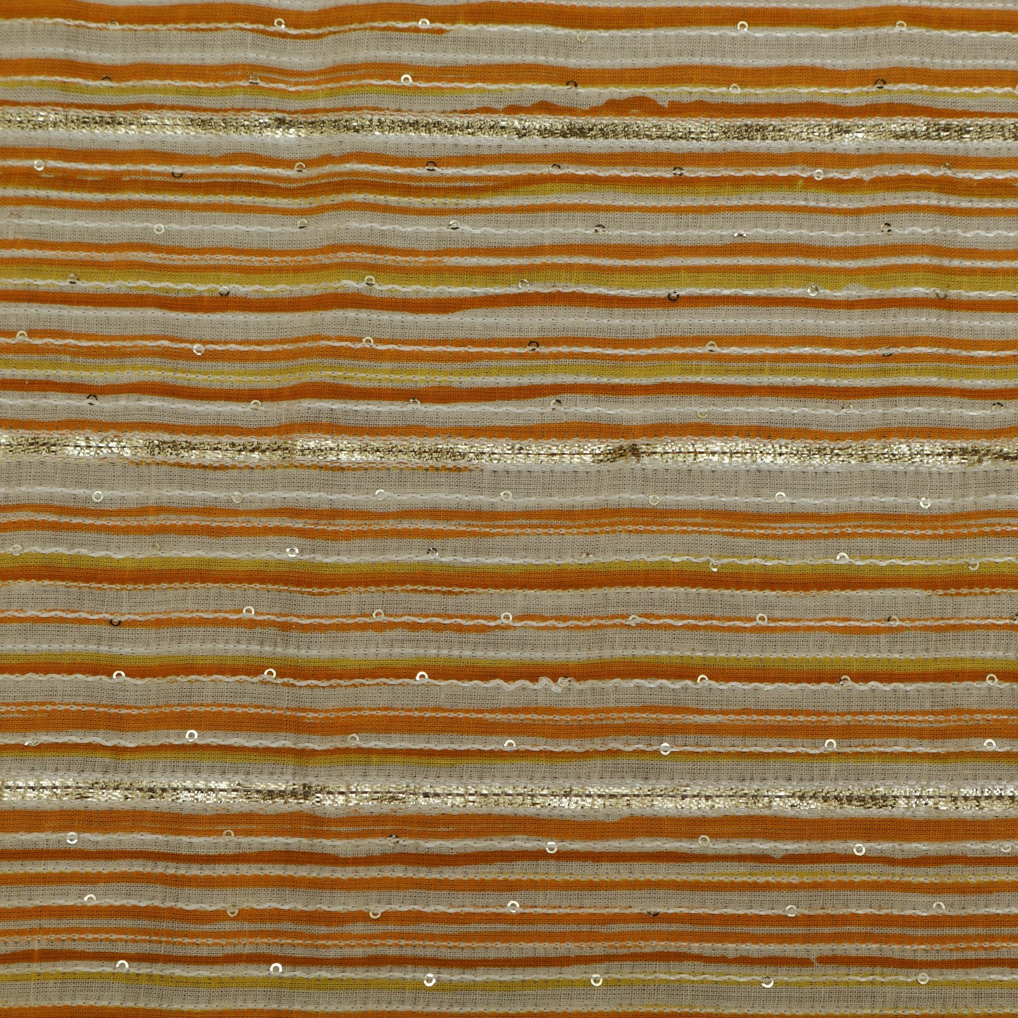 Multi-Color Cotton Print Gota Work Fabric