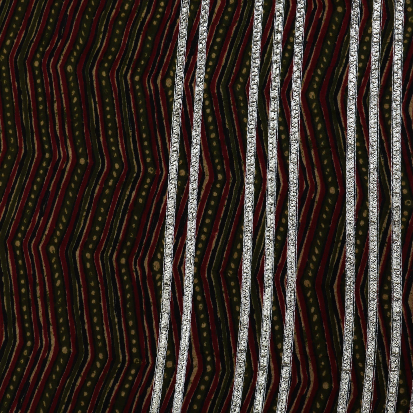 Colored Cotton Border Embroidery Fabric