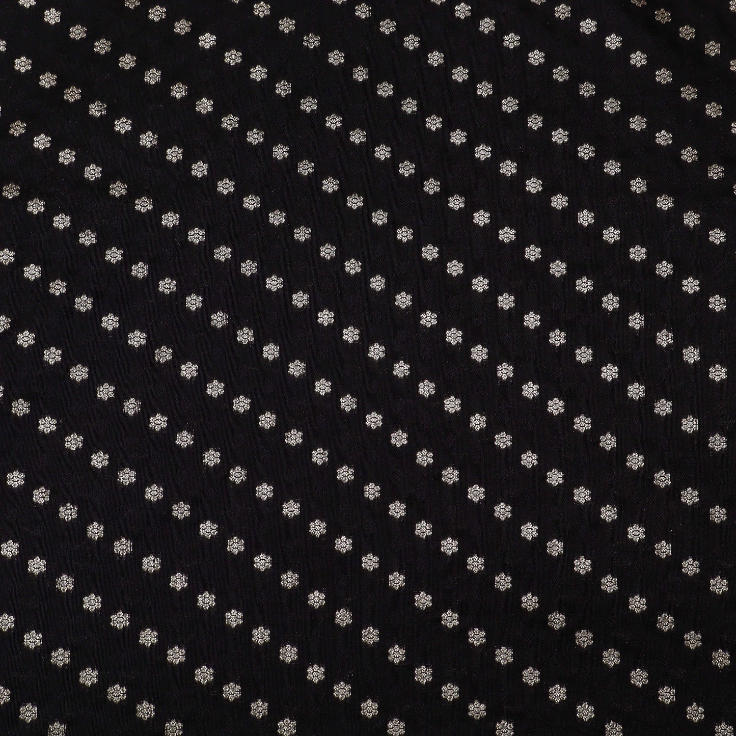 BLACK Color Katan Tanchui Booti Fabric