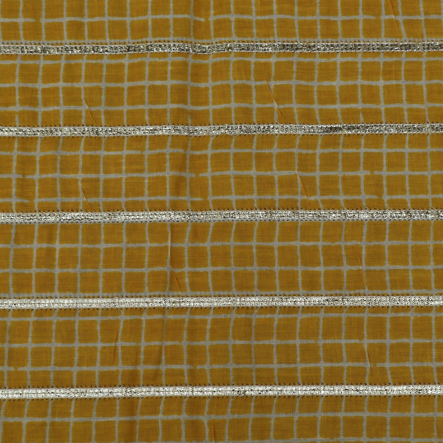 Colored Chanderi Print Embroidery Fabric