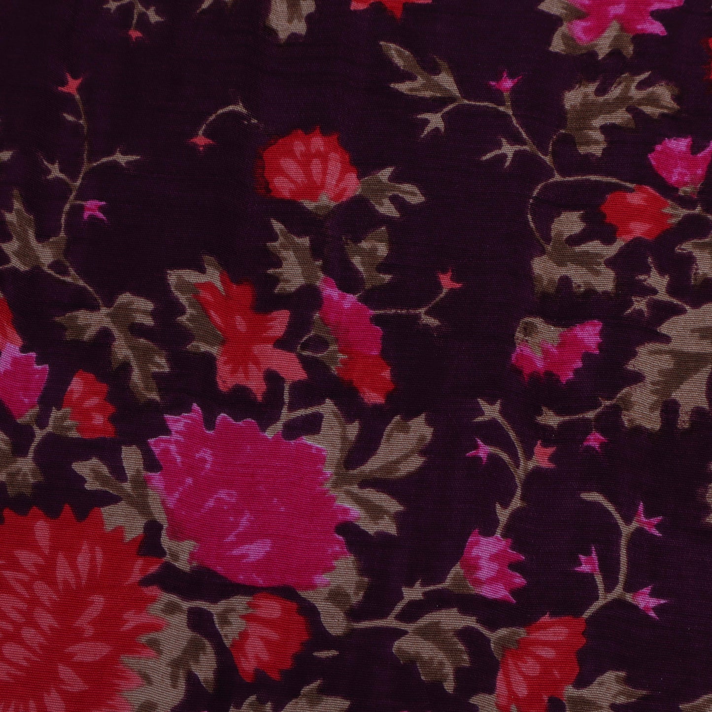 Slub Chanderi Print Fabric