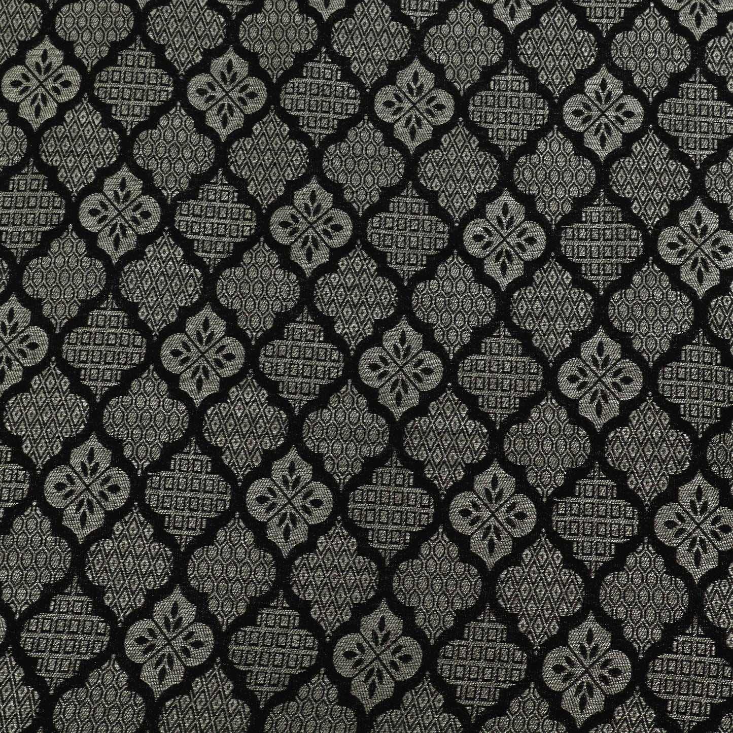 BLACK Color Fabric Munga Brocade