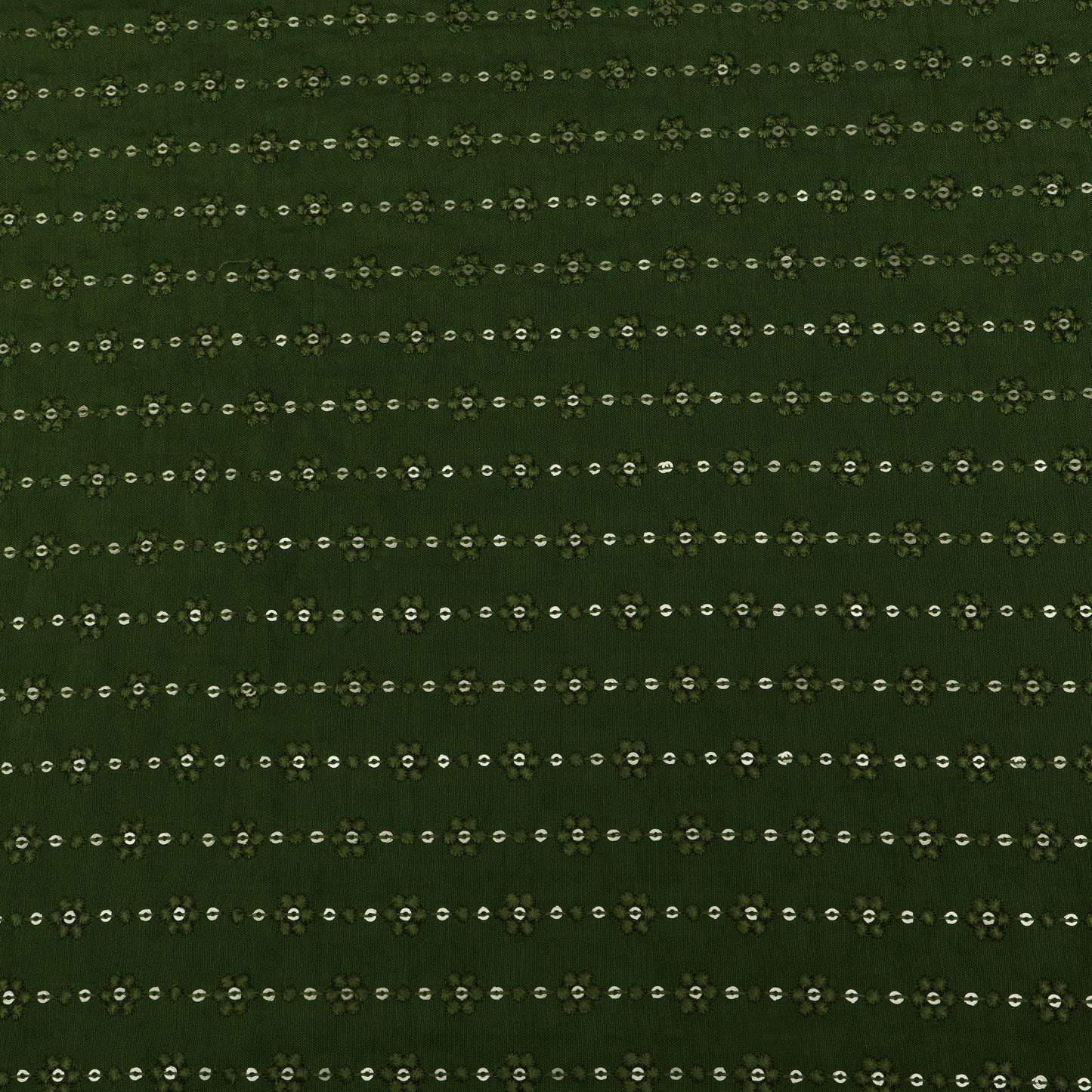 Green Color Fabric Nokia Silk Embroidery