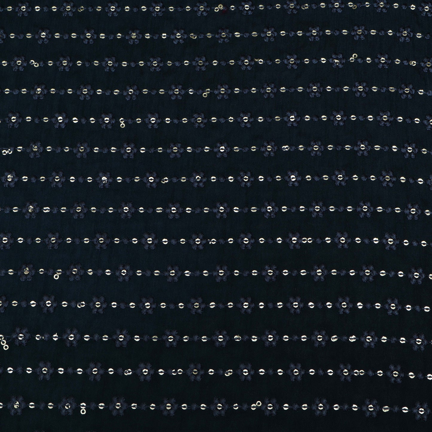 Teal Blue Color Fabric Nokia Silk Embroidery