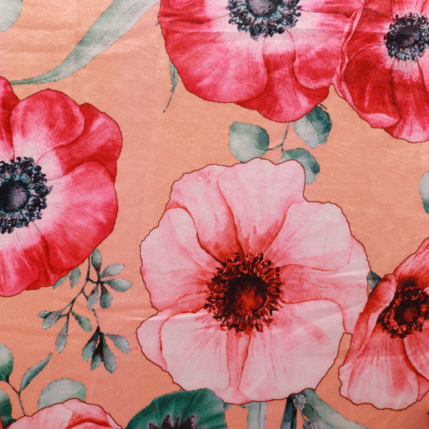 Multicolor Velvet Print Fabric