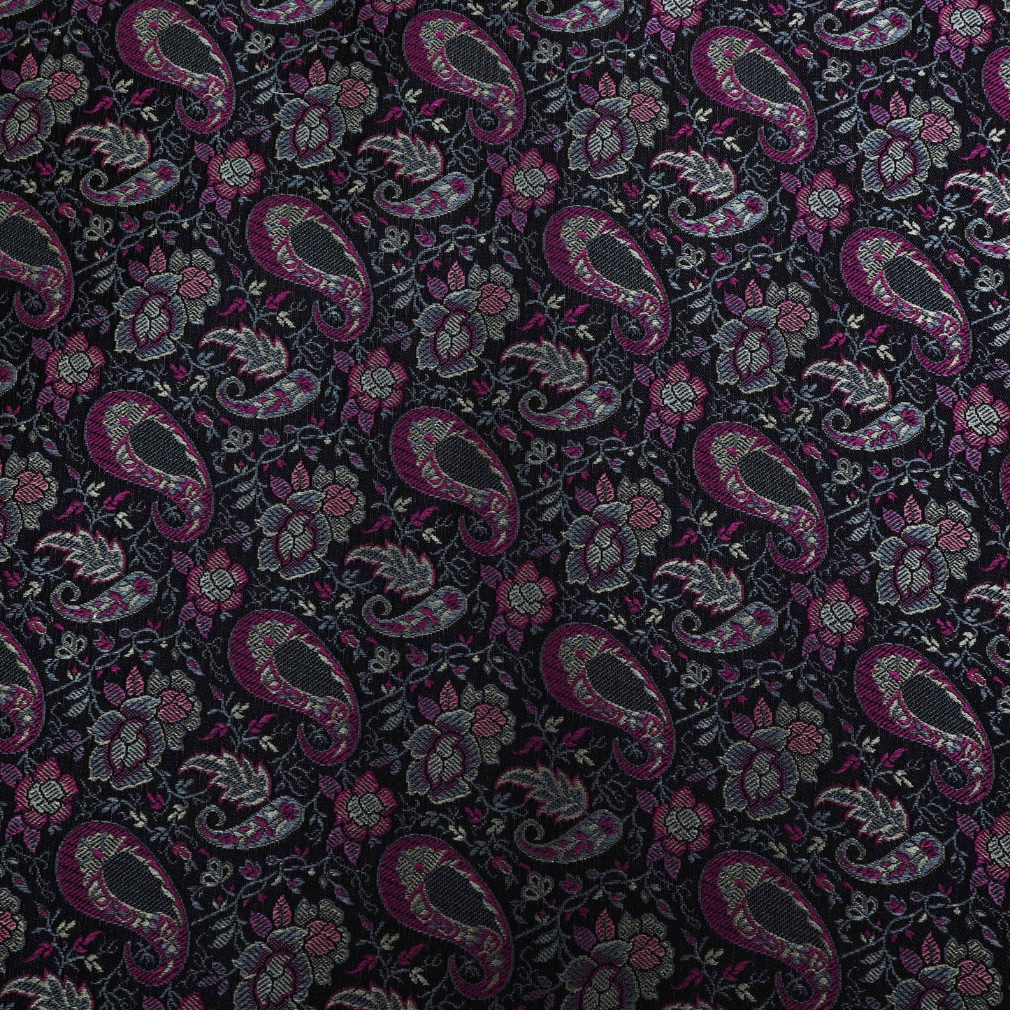 BLACK Color Fabric Tanchui Brocade