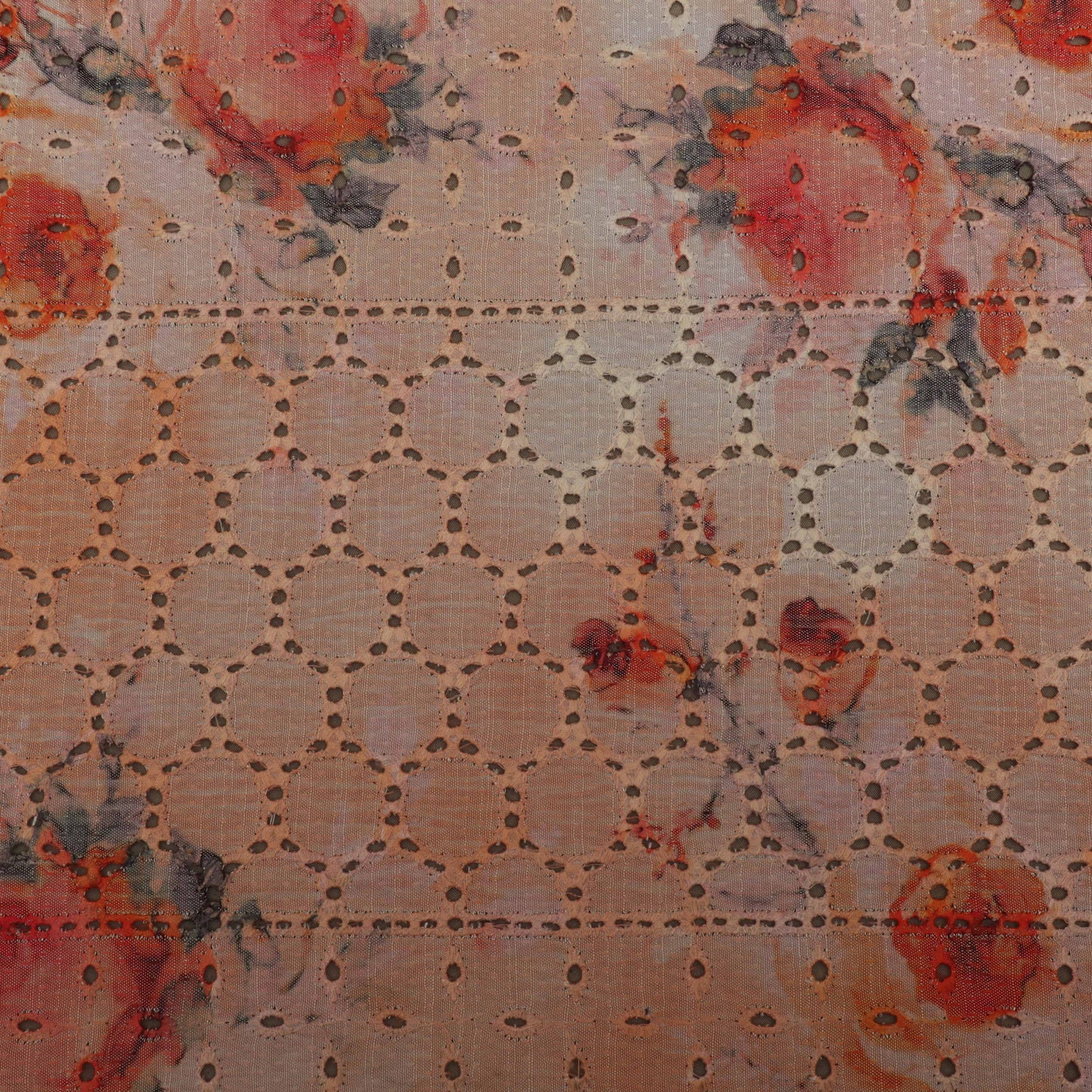 Multi-Color Silk Jaquard Print Embroidery Fabric