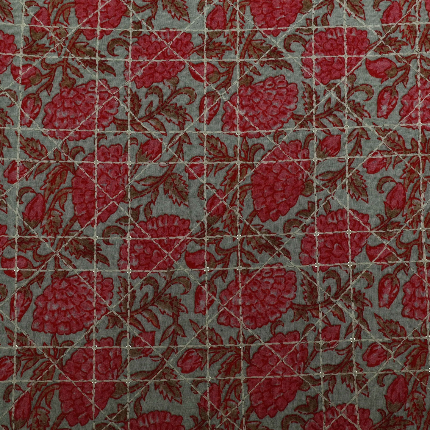 Multi-Color Muslin Print Embroidery Fabric