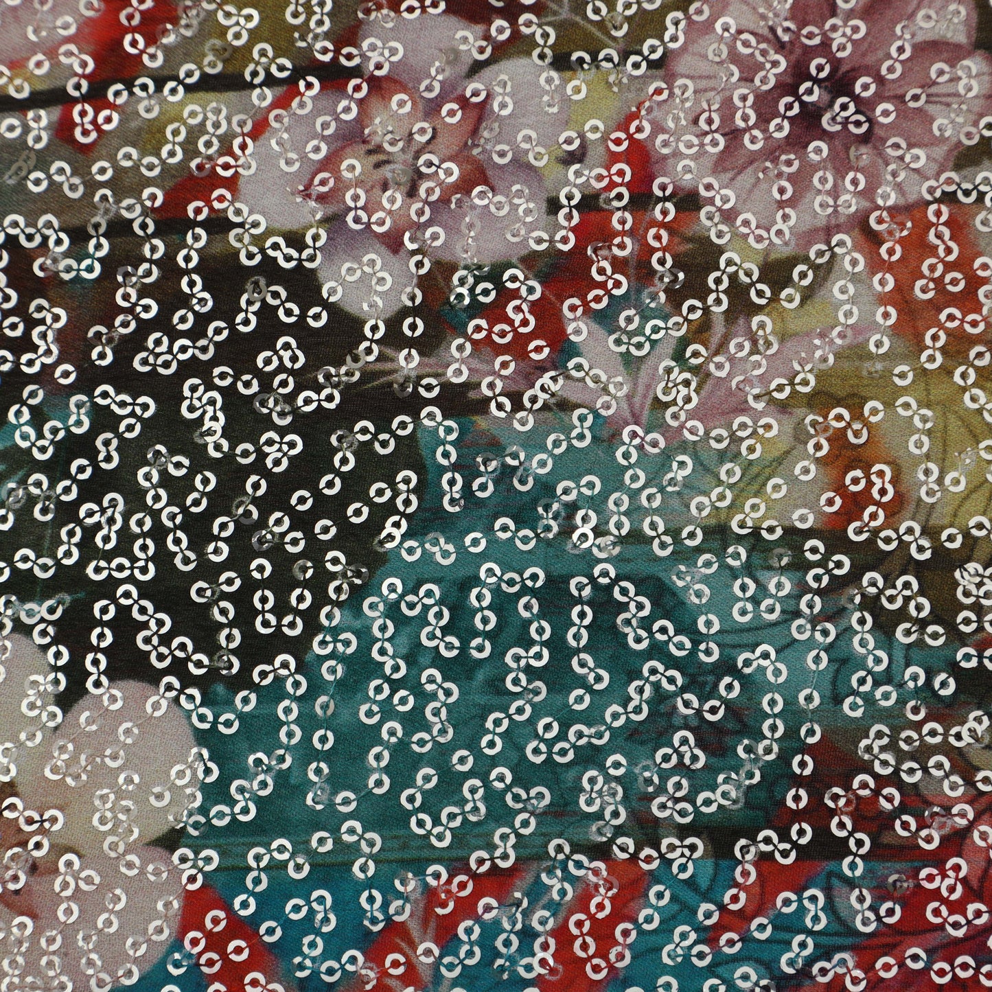 Multi-Color CHINON WITH Sequins Fabric