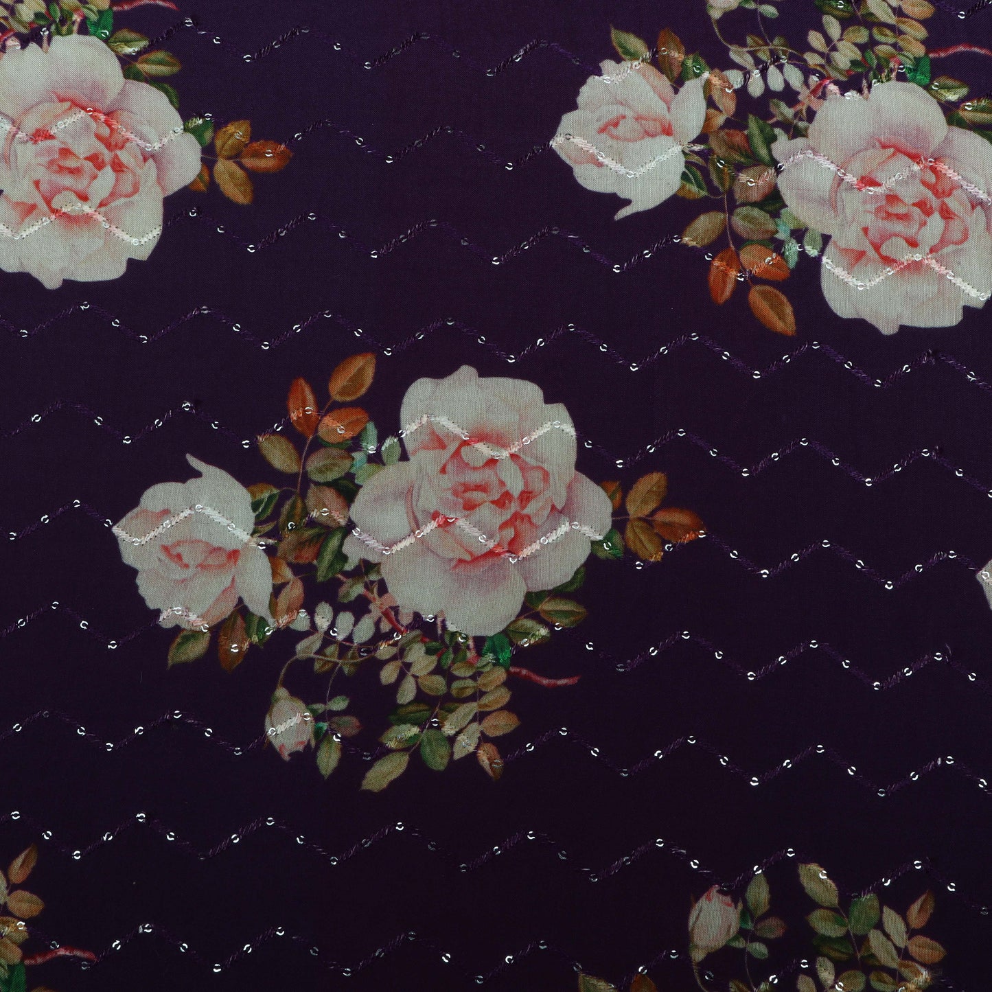 Multi-Color MulMul silk Print Embroidery Fabric