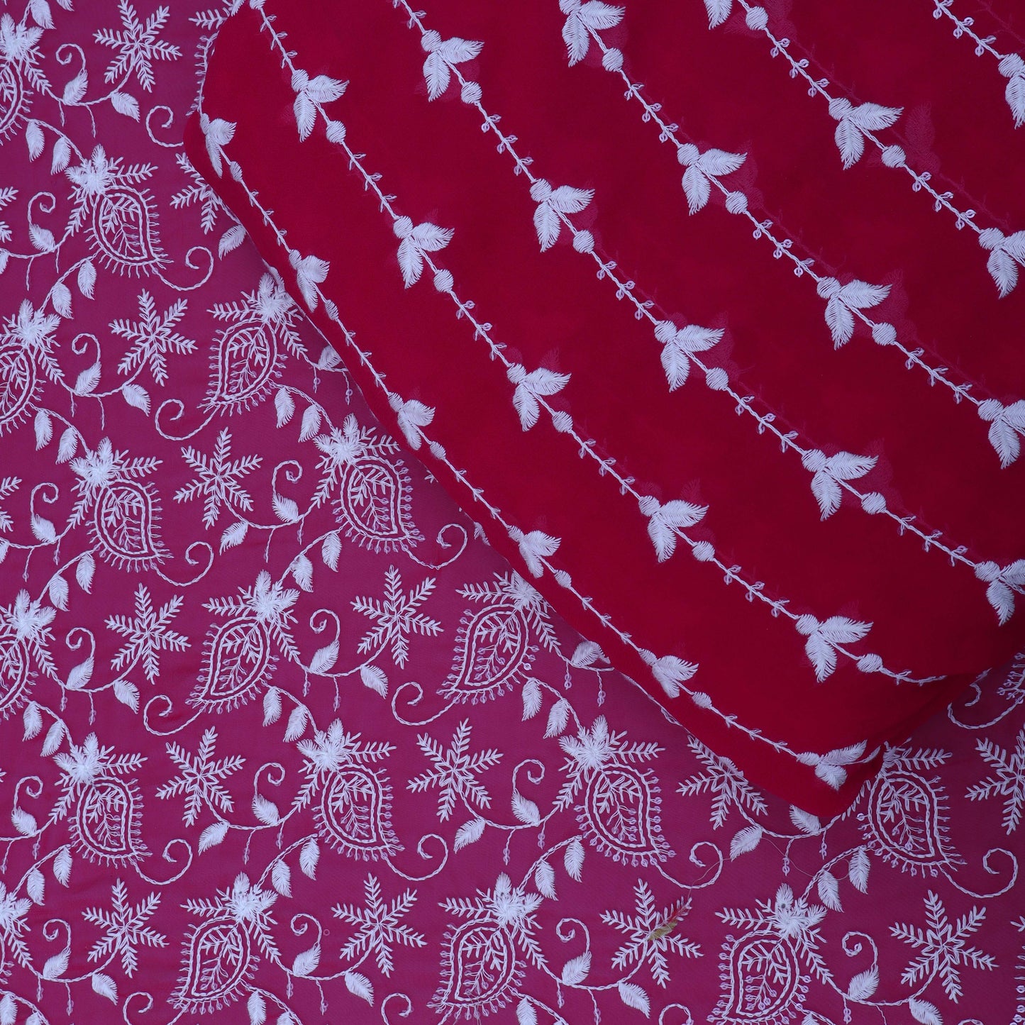 Rani Color Georgette Embroidery Fabric