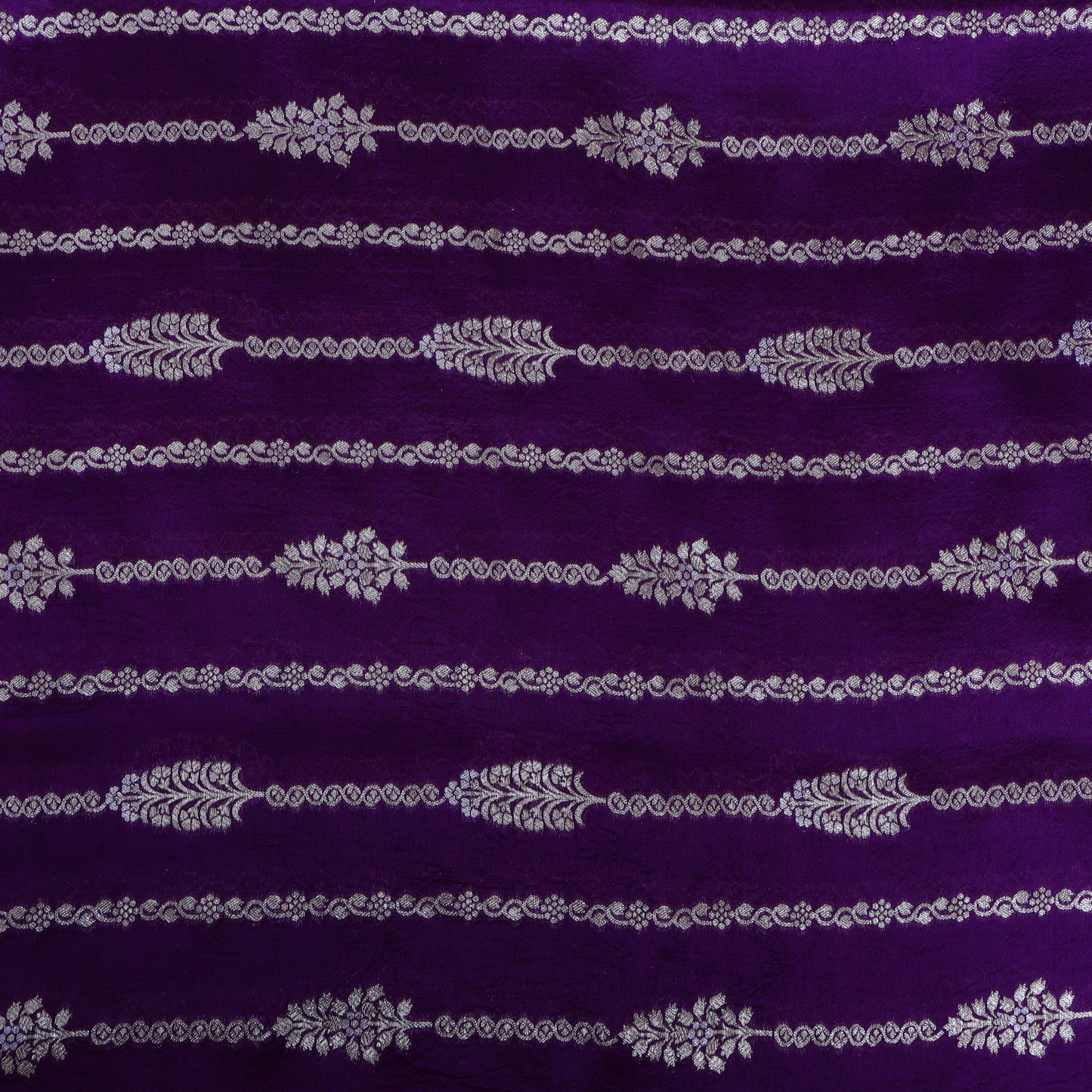 PURPLE Color Katan Dupion Silk Brocade Fabric