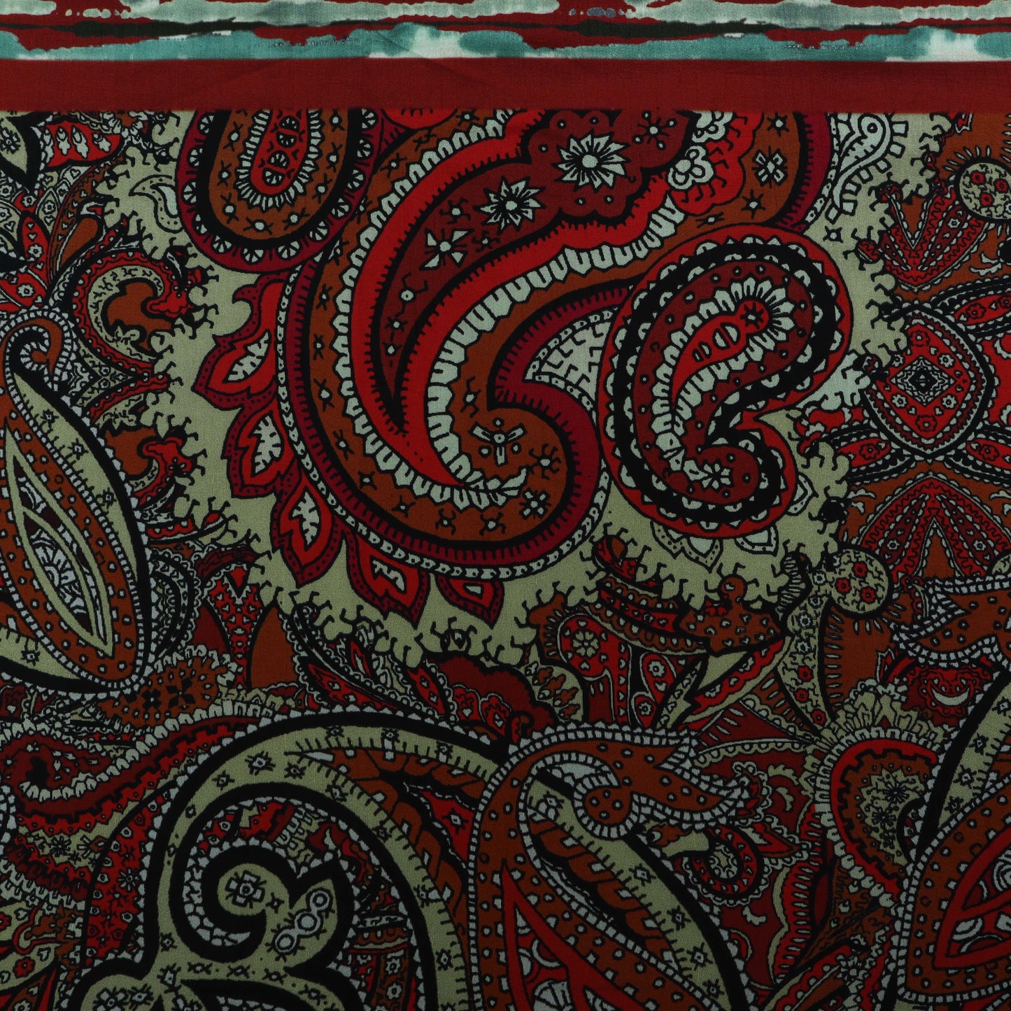 Multicolor Dupion Silk Print Fabric