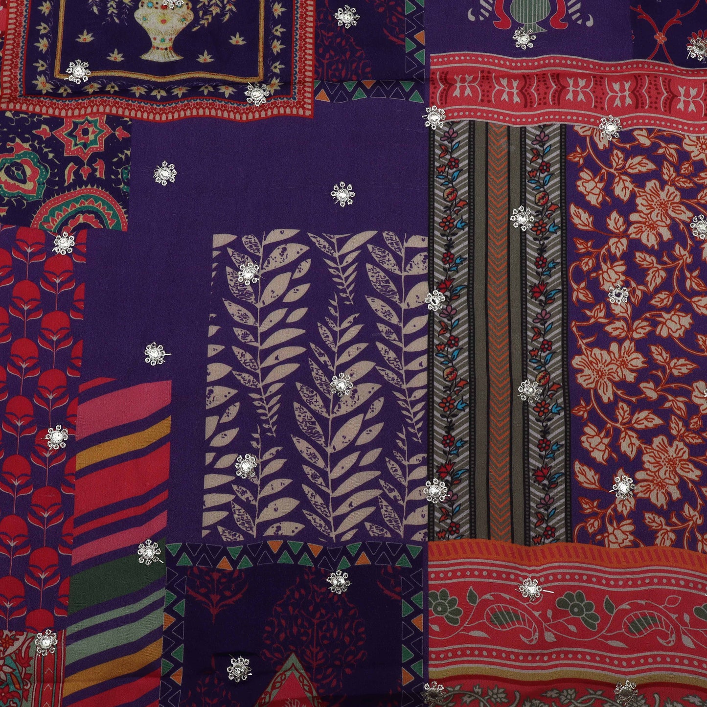 Chinon Print Embroidery Fabric