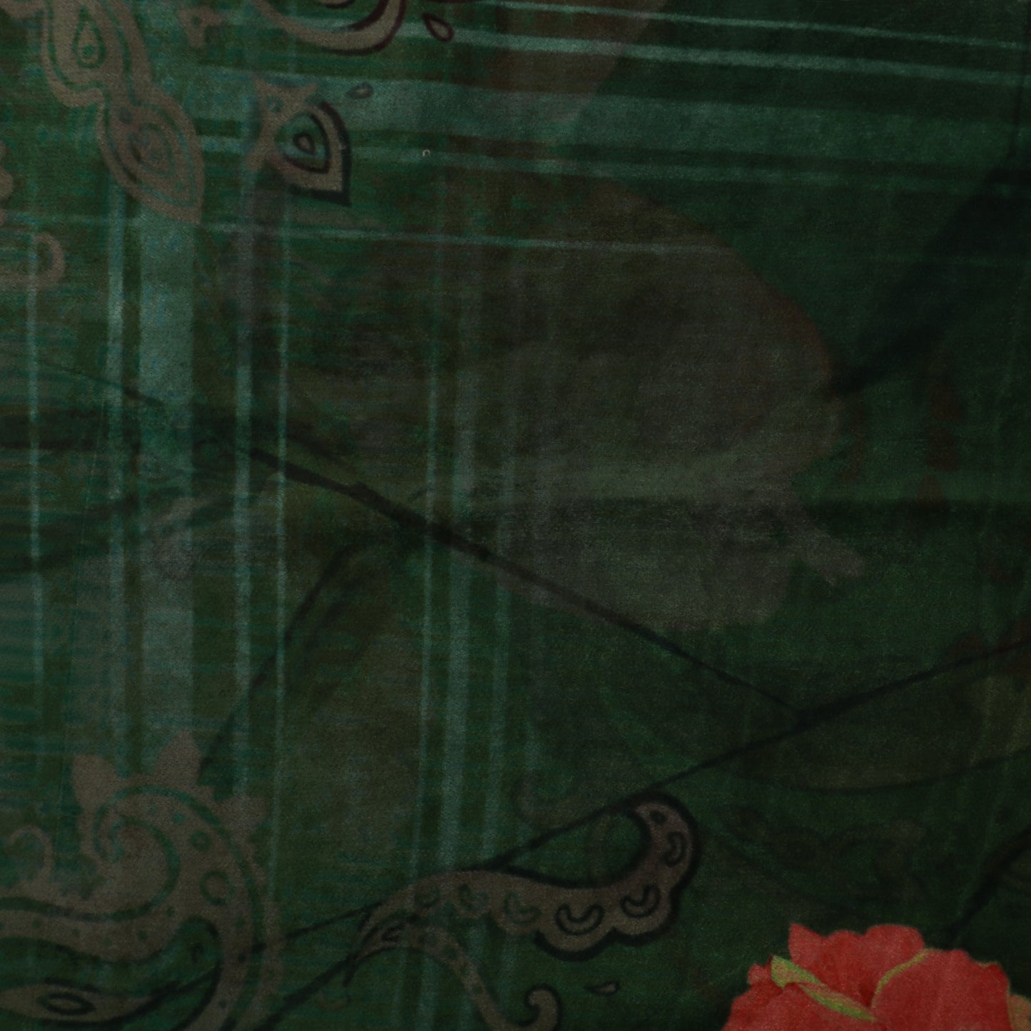 Multicolor Velvet Print Fabric