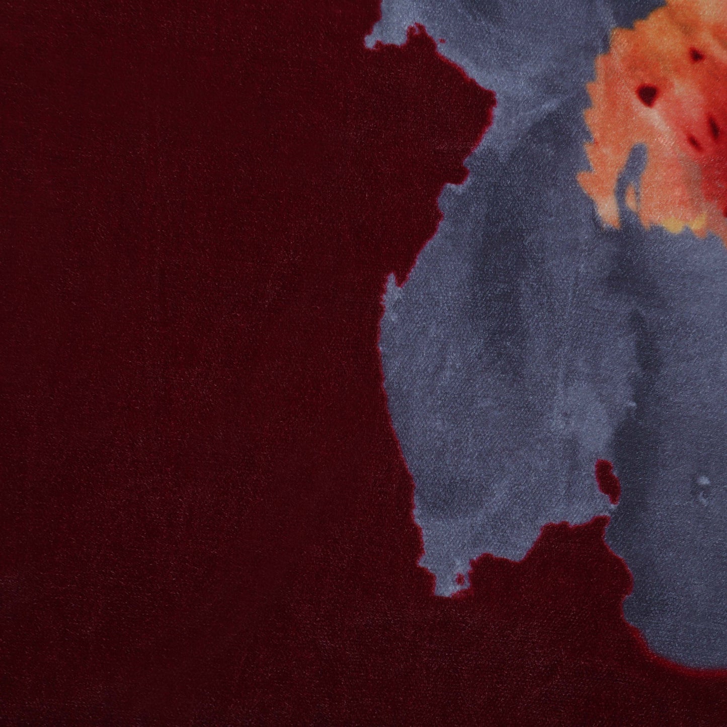 Multicolor Velvet Print Fabric