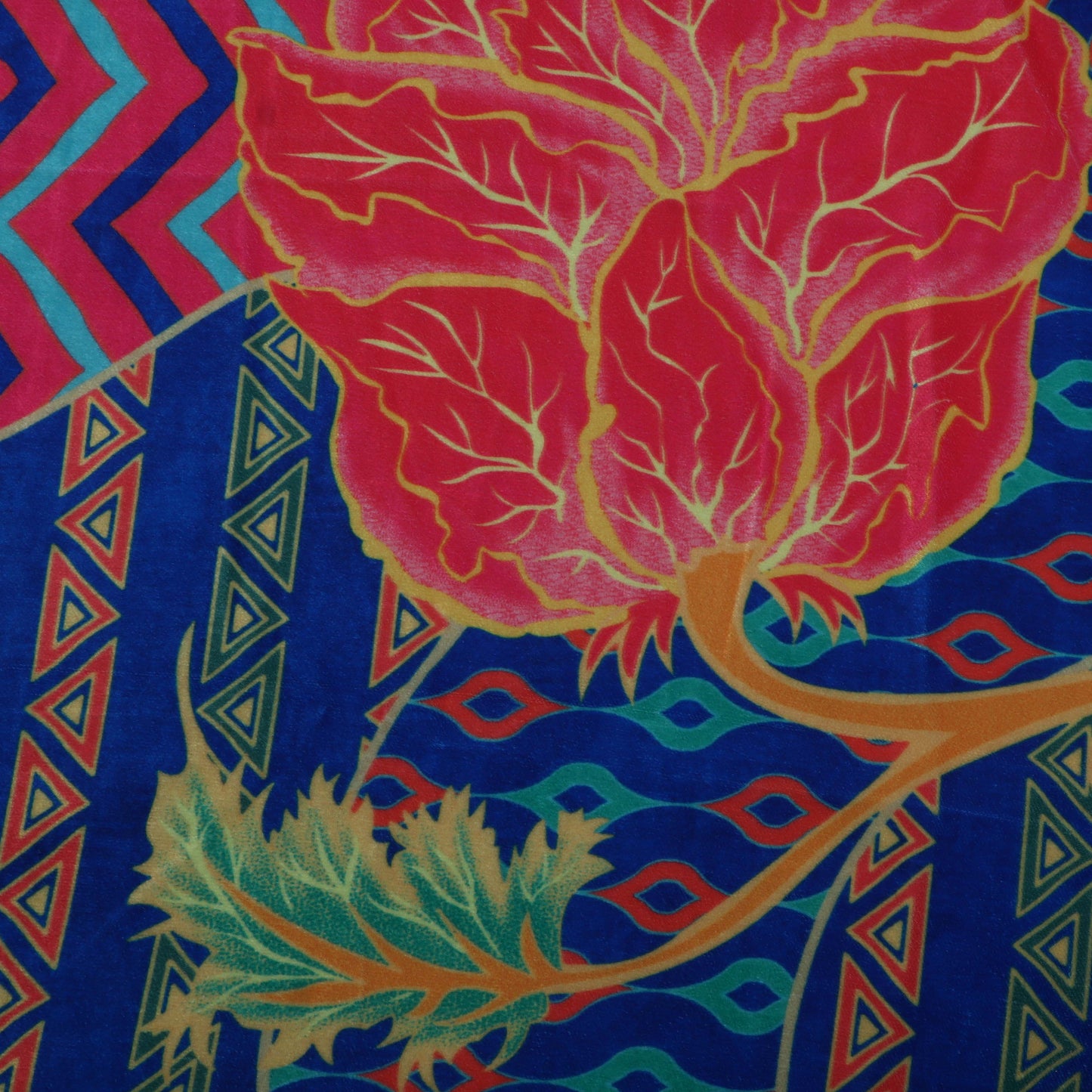 Multicolor Velvet Print Fabric