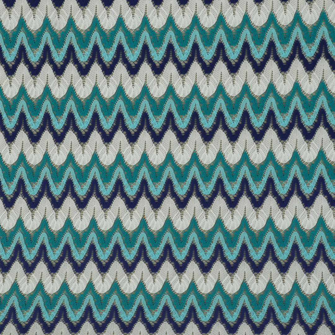 Multi Colored Zigzag Knitted Print Fabric