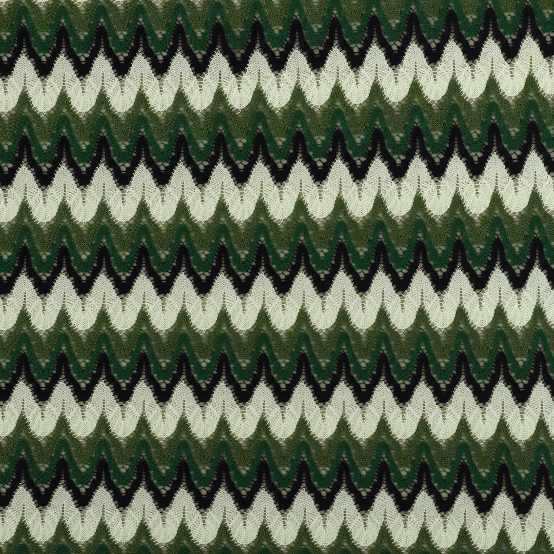 Multi Colored Zigzag Knitted Print Fabric