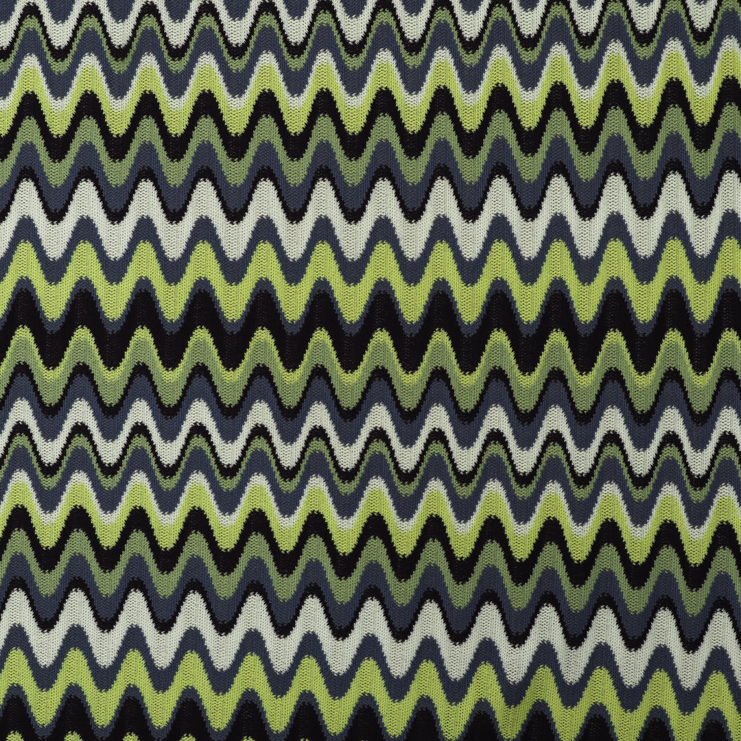 Multi Colored Zigzag Knitted Print Fabric