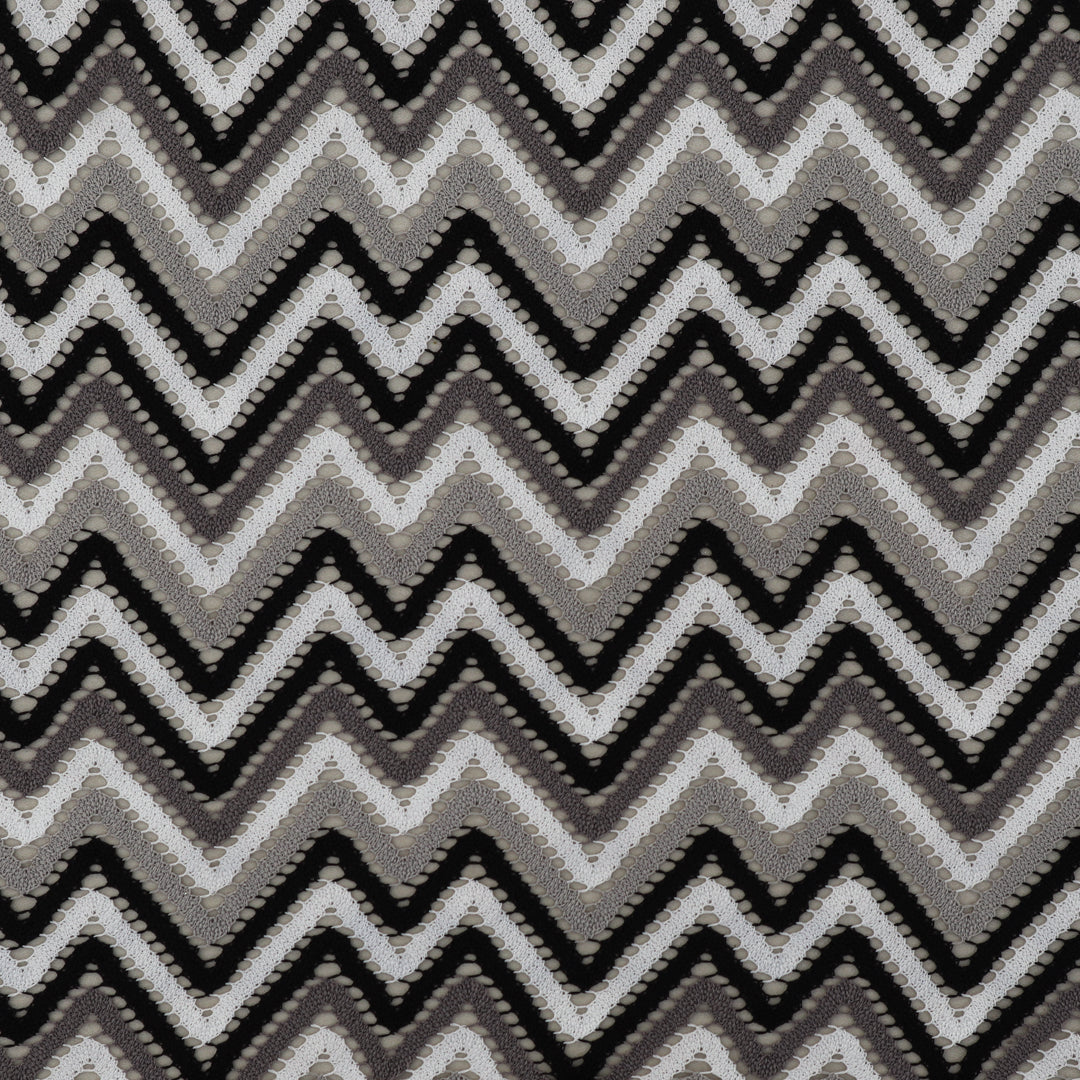 Multi Colored Zigzag Knitted Print Fabric