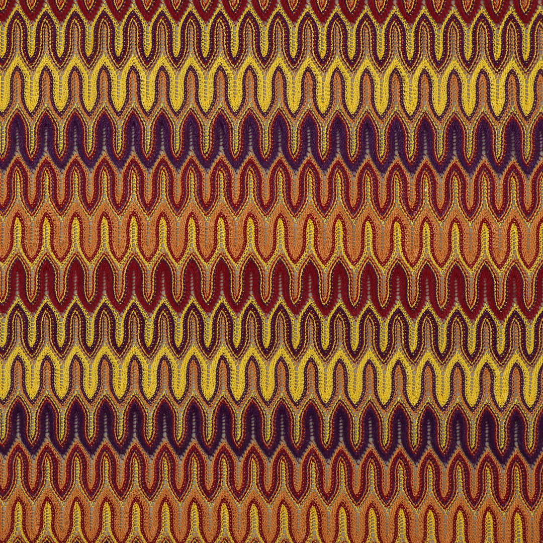 Multi Colored Zigzag Knitted Print Fabric