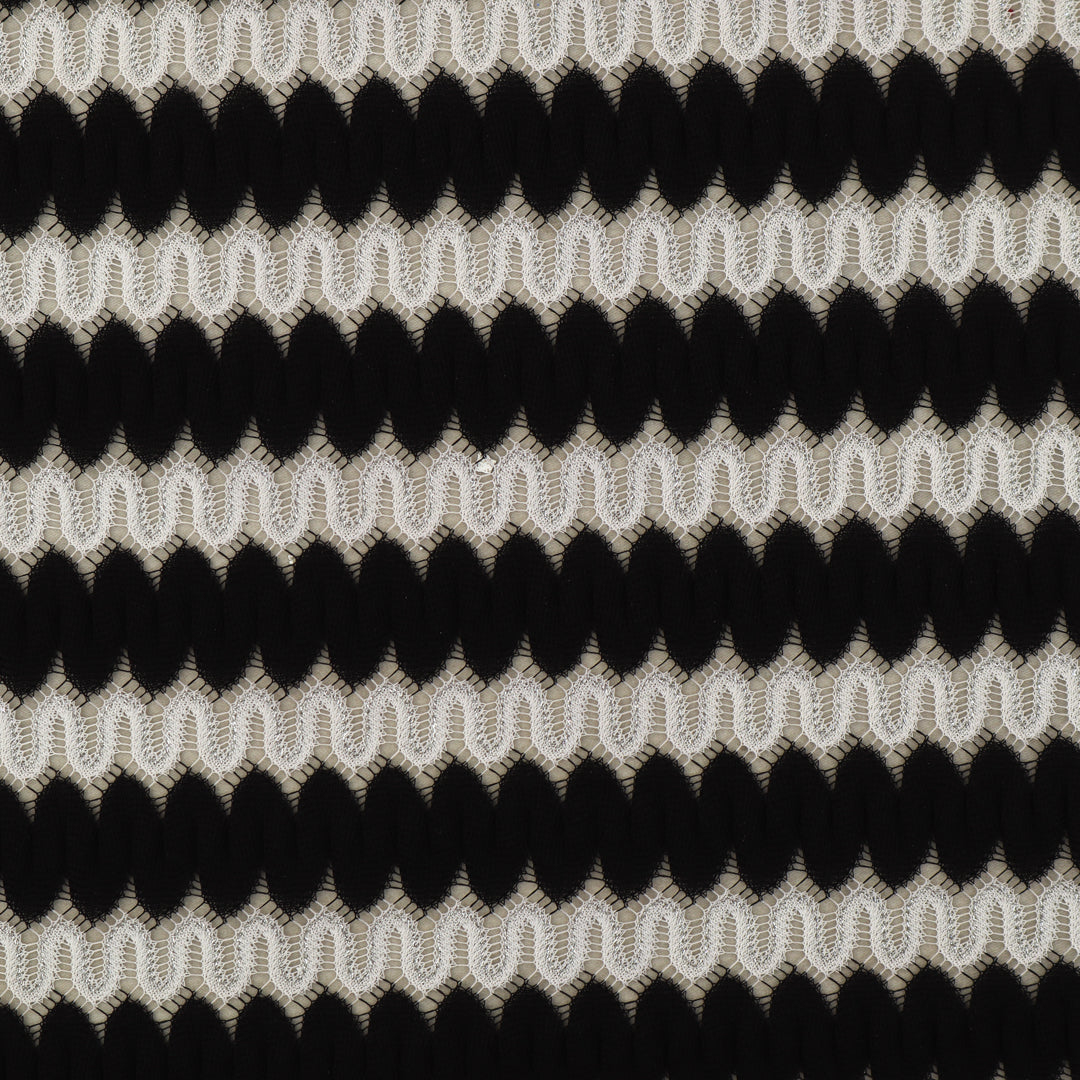 Multi Colored Zigzag Knitted Print Fabric