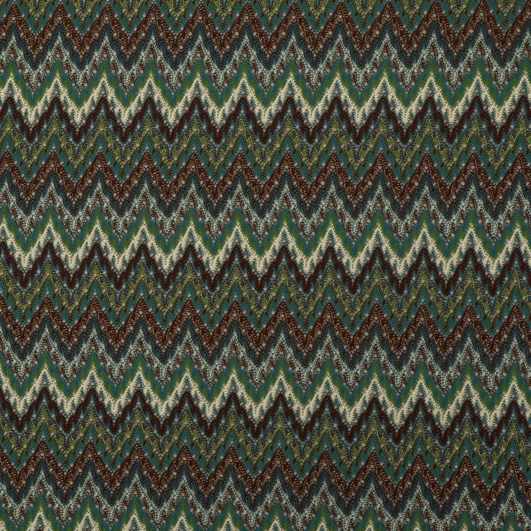 Multi Colored Zigzag Knitted Print Fabric