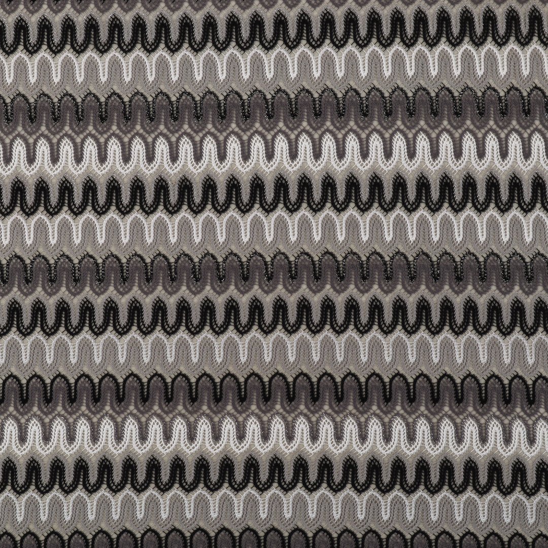 Multi-Color Zigzag Knitted Fabric