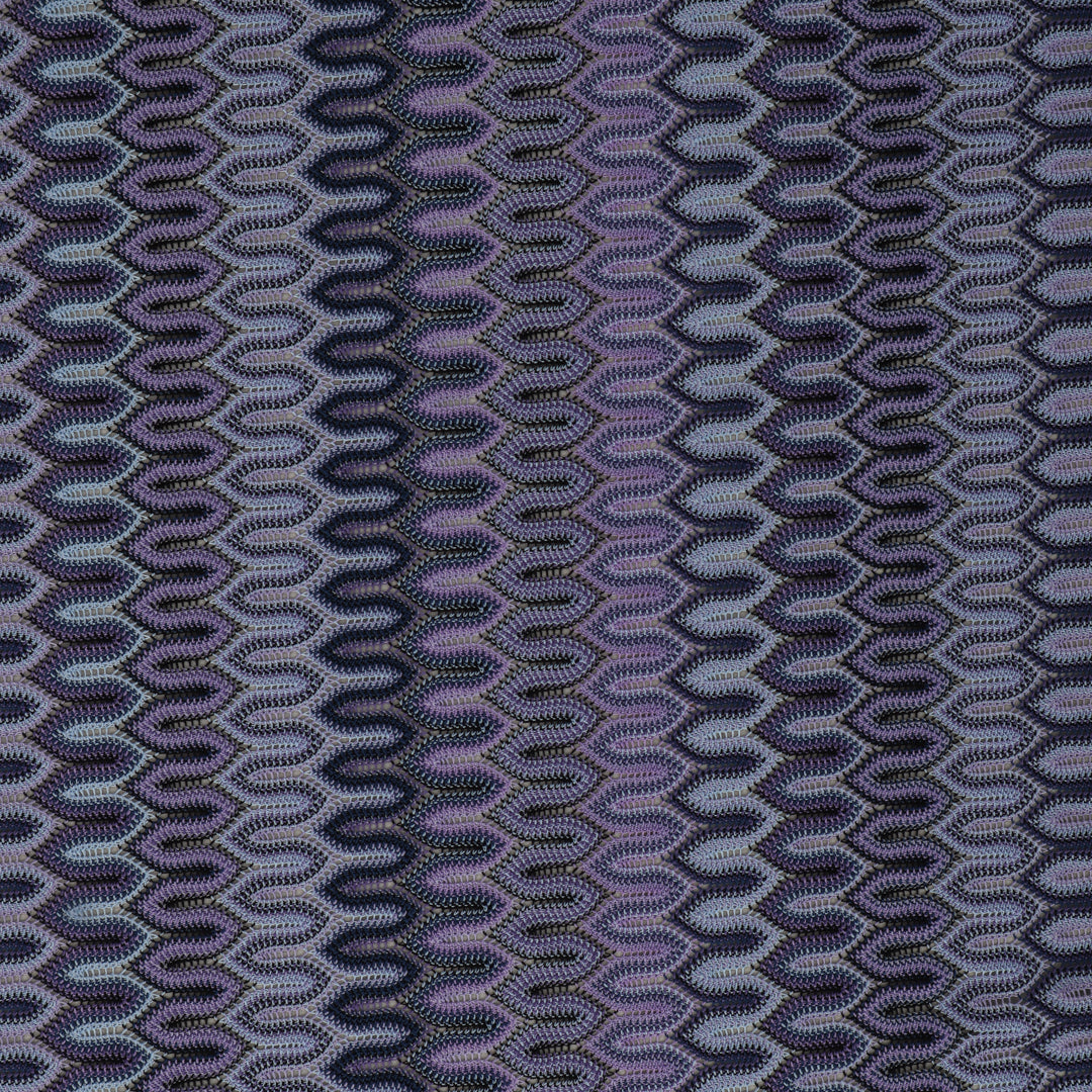 Multi-Color Zigzag Knitted Fabric