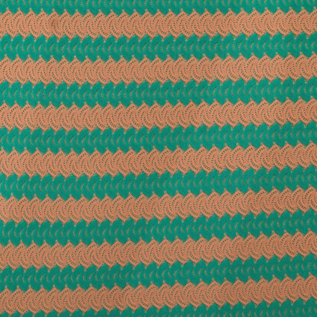 Multi-Color Zigzag Knitted Fabric