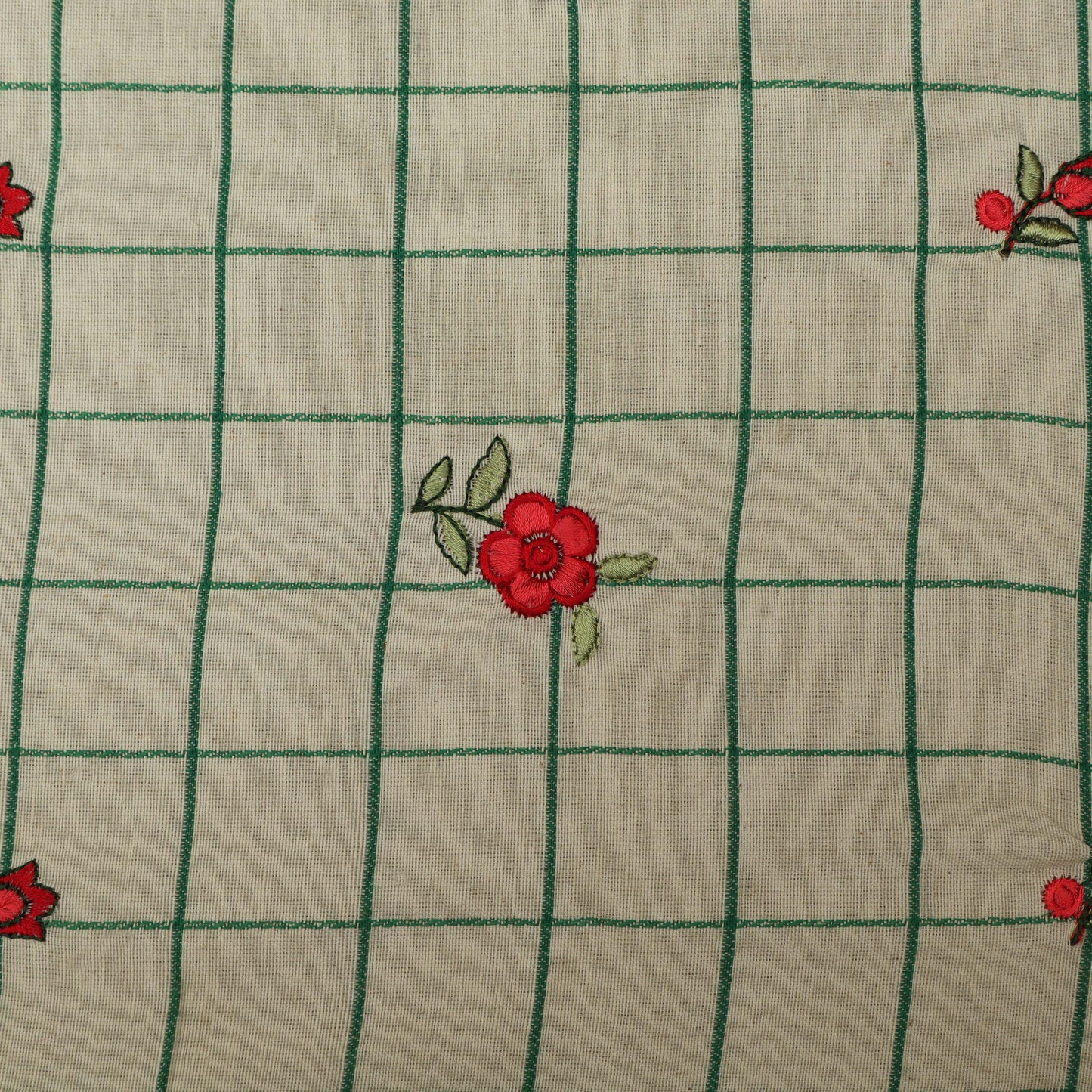 Colored Cotton Linen Embroidery Fabric