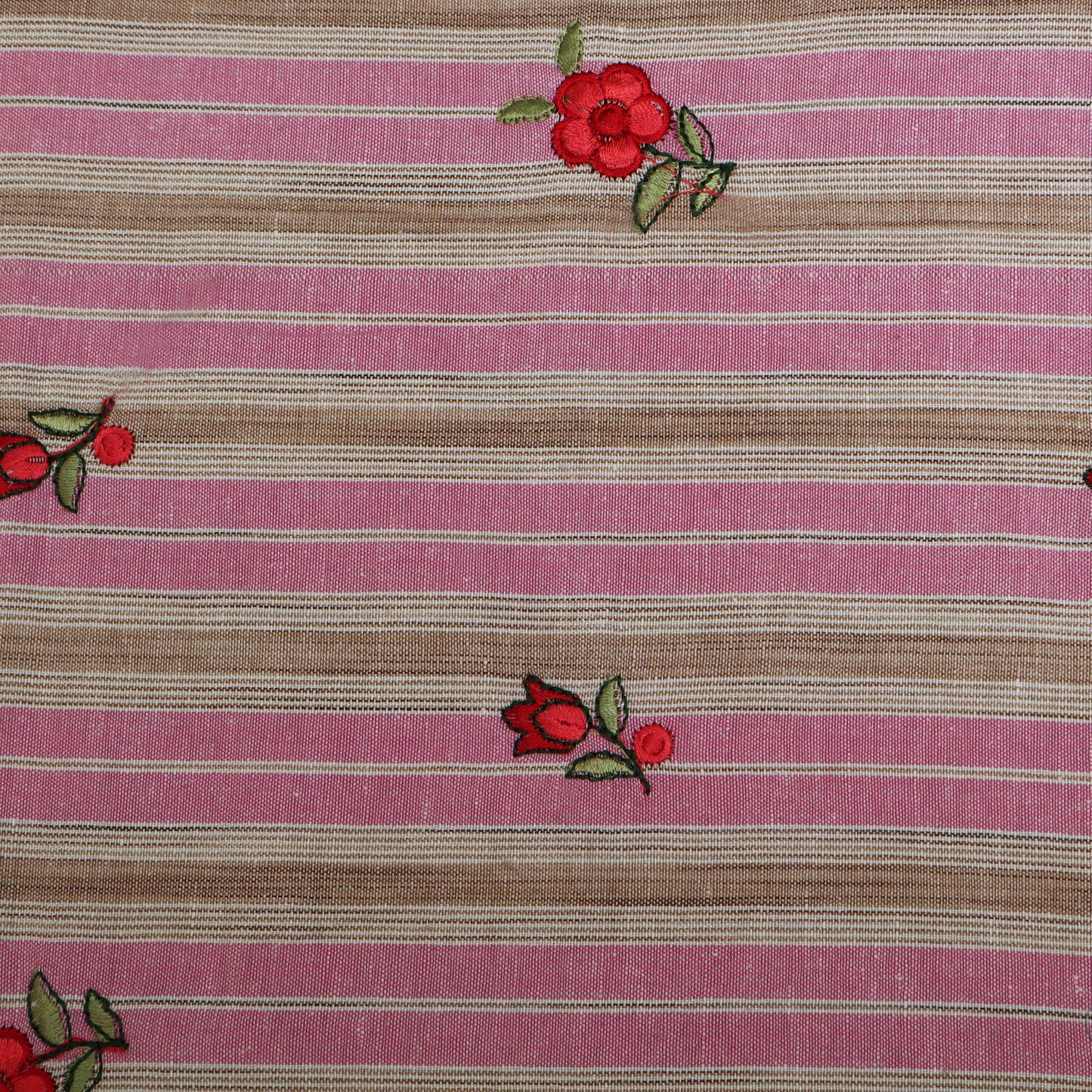 PINK Color Cotton Embroidery Fabric