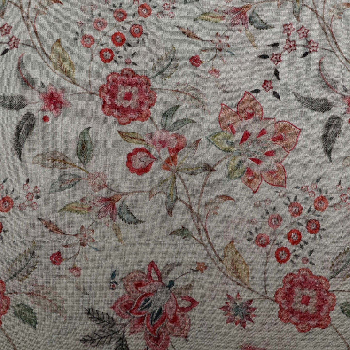 Multi-Color Mulmul Print Fabric