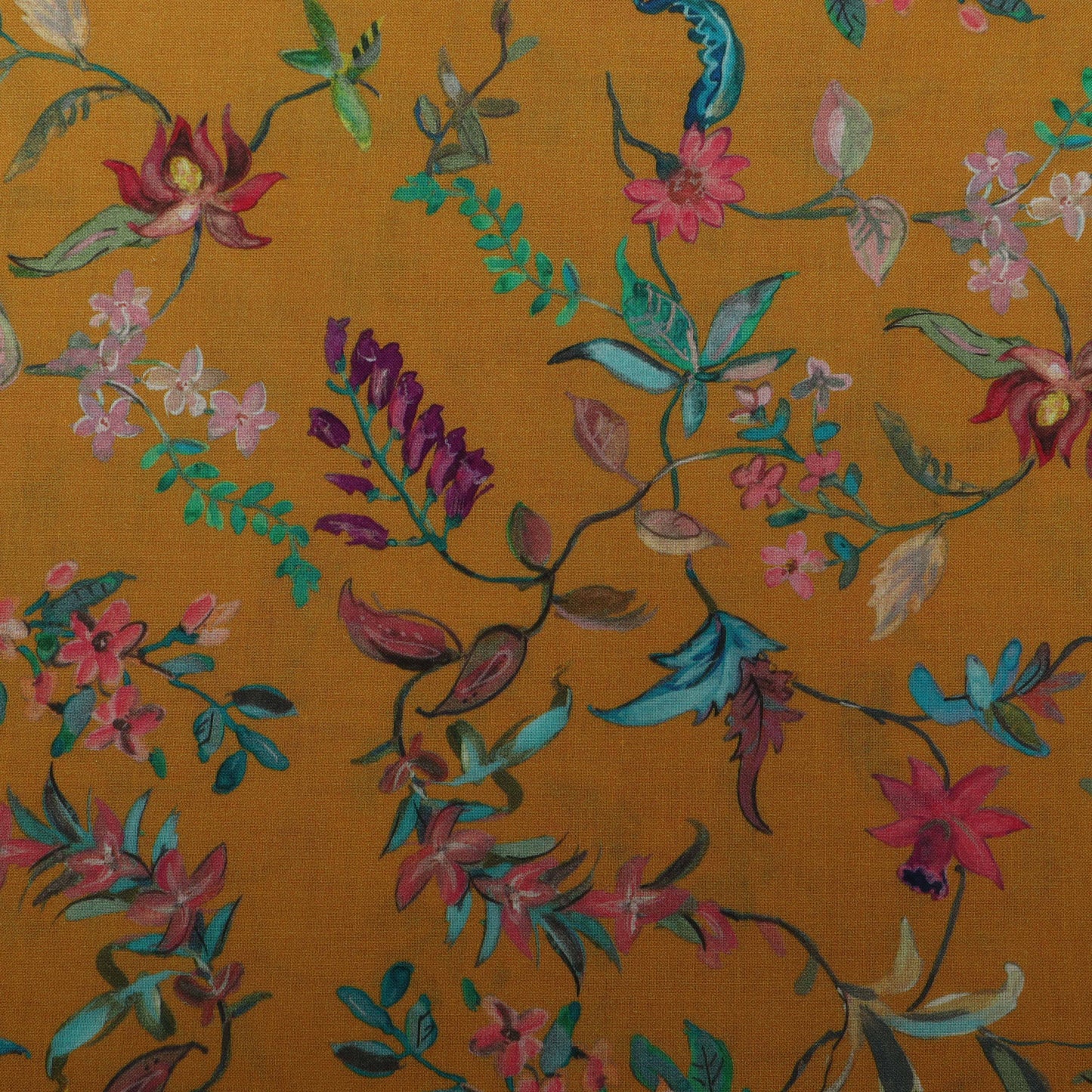 Multi-Color Mulmul Print Fabric