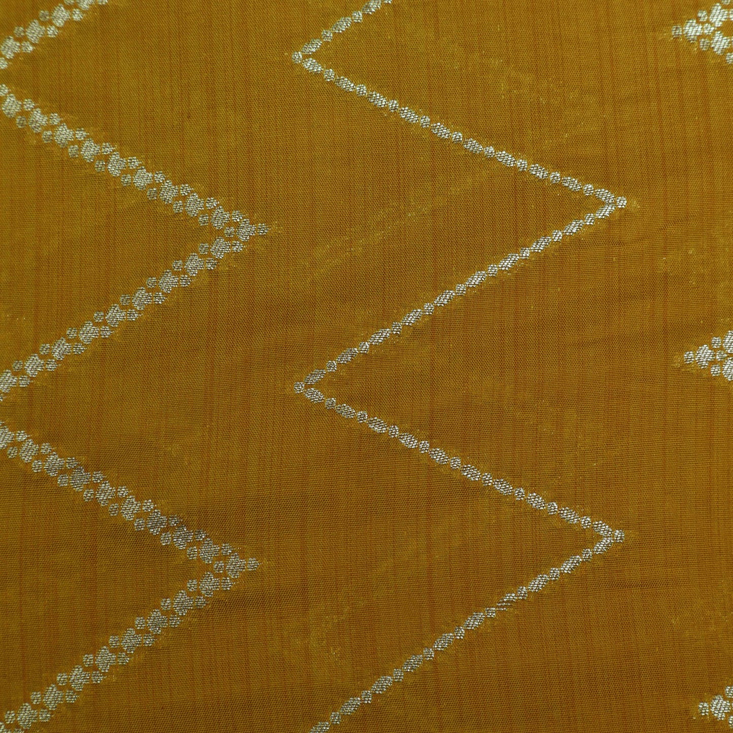 Mustard Color Chinia Dupion Silk Brocade Fabric