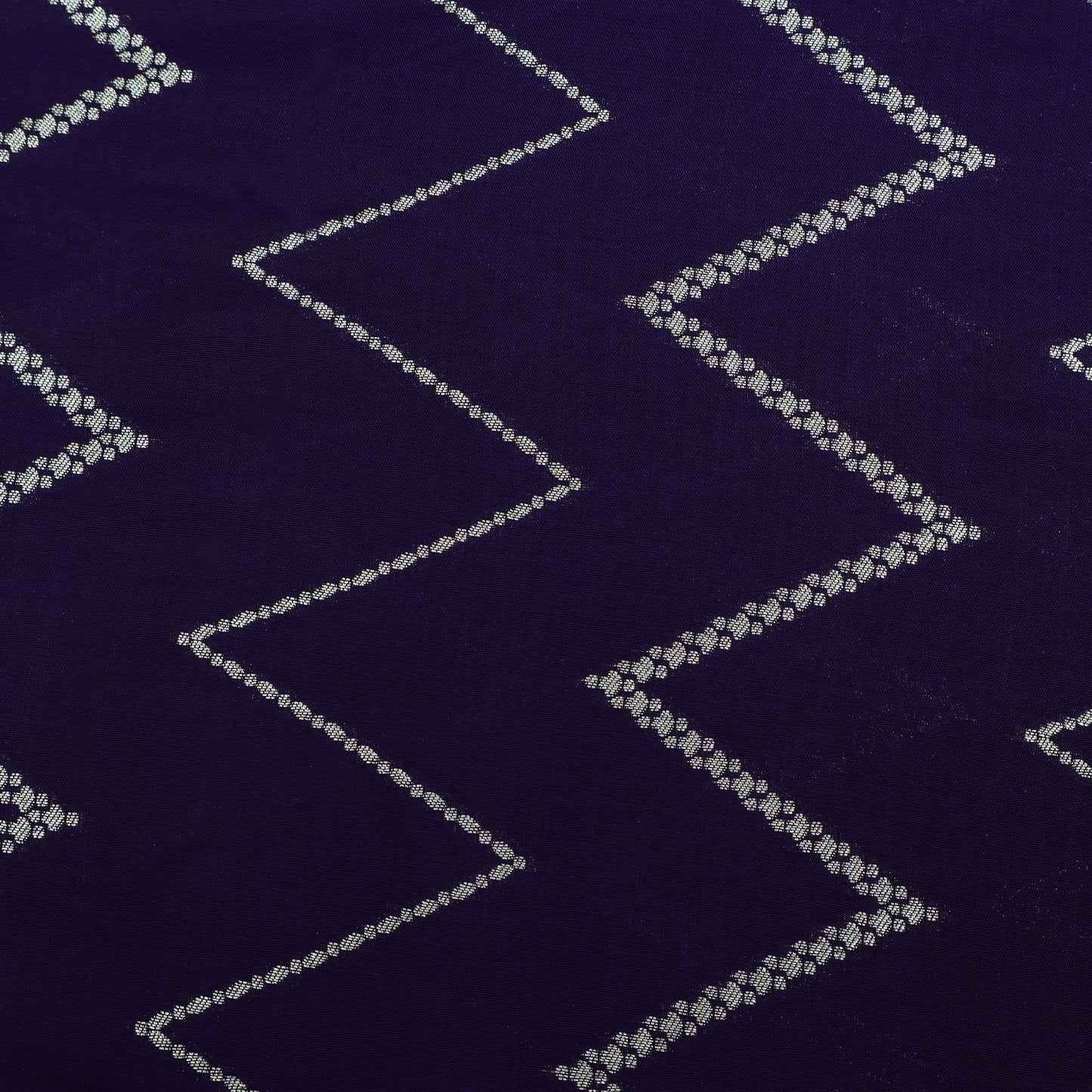 Royal Blue Color Chinia Dupion Silk Brocade Fabric