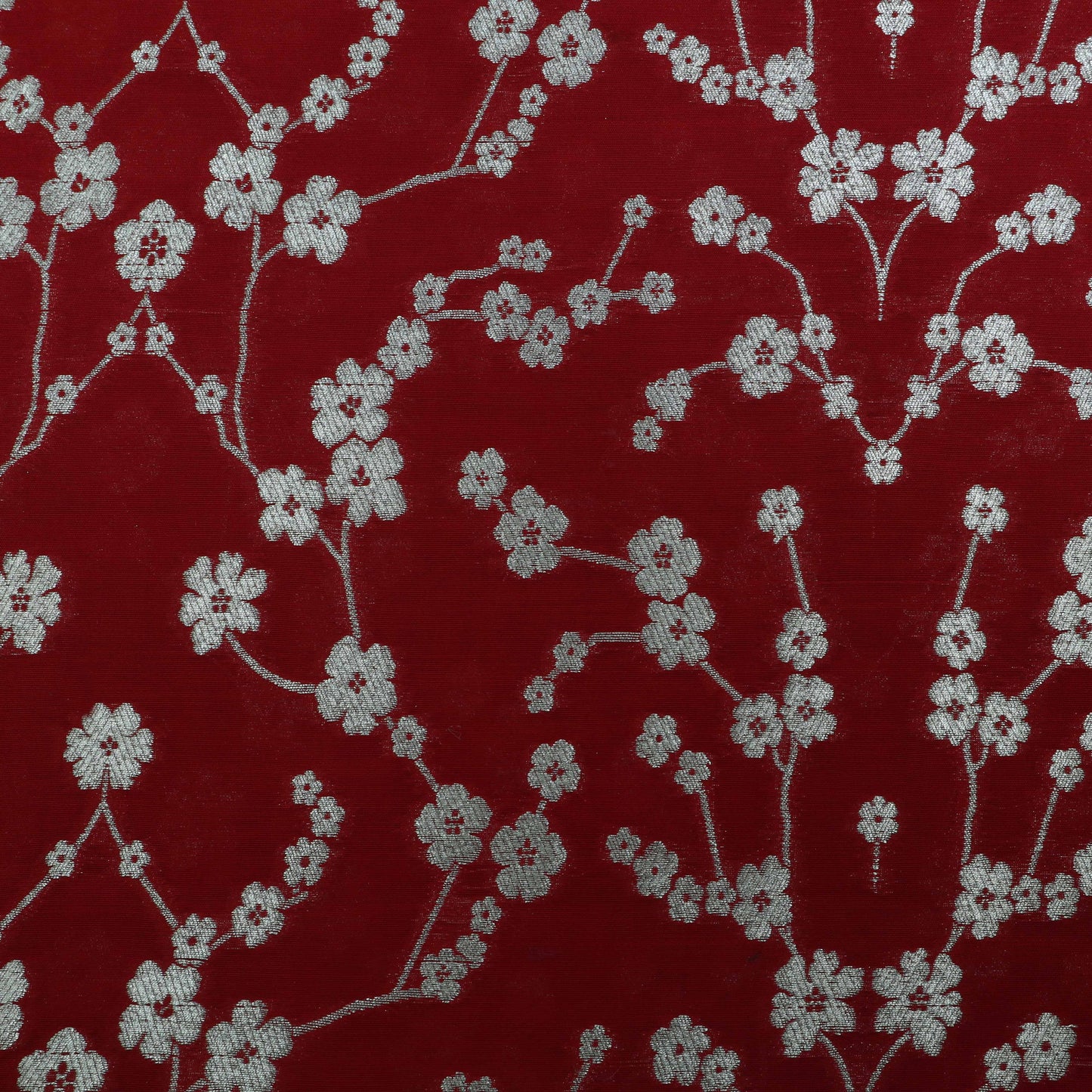 Colored Color Silk Zari Jaal Fabric