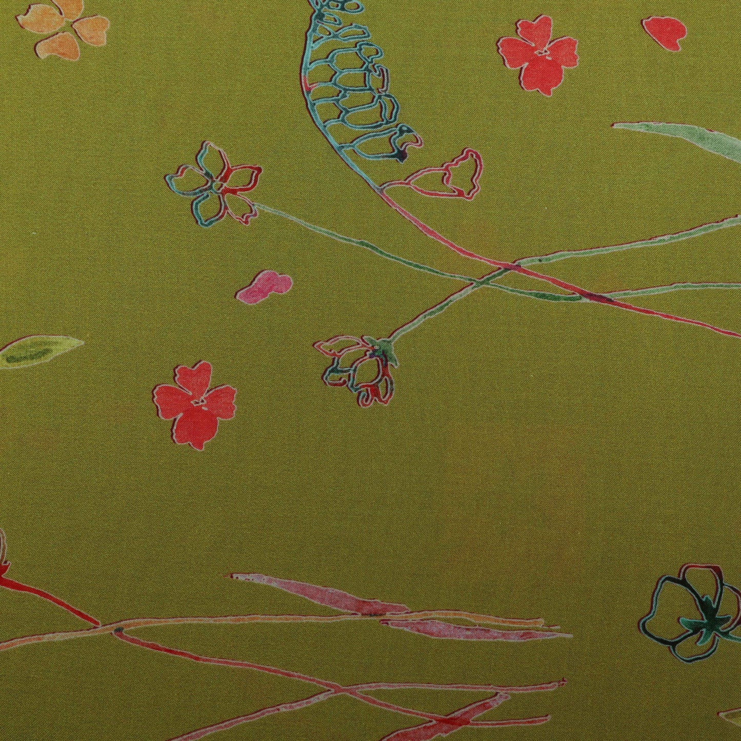 Multi-Color Mulmul Print Fabric