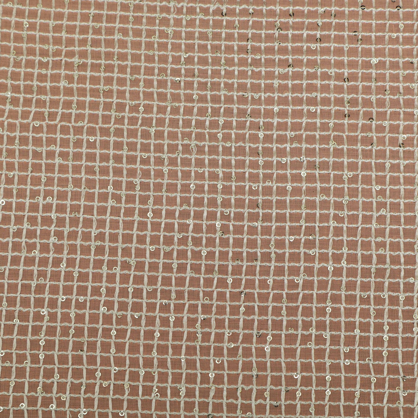 PEACH Color Lawn Cotton Embroidery Fabric