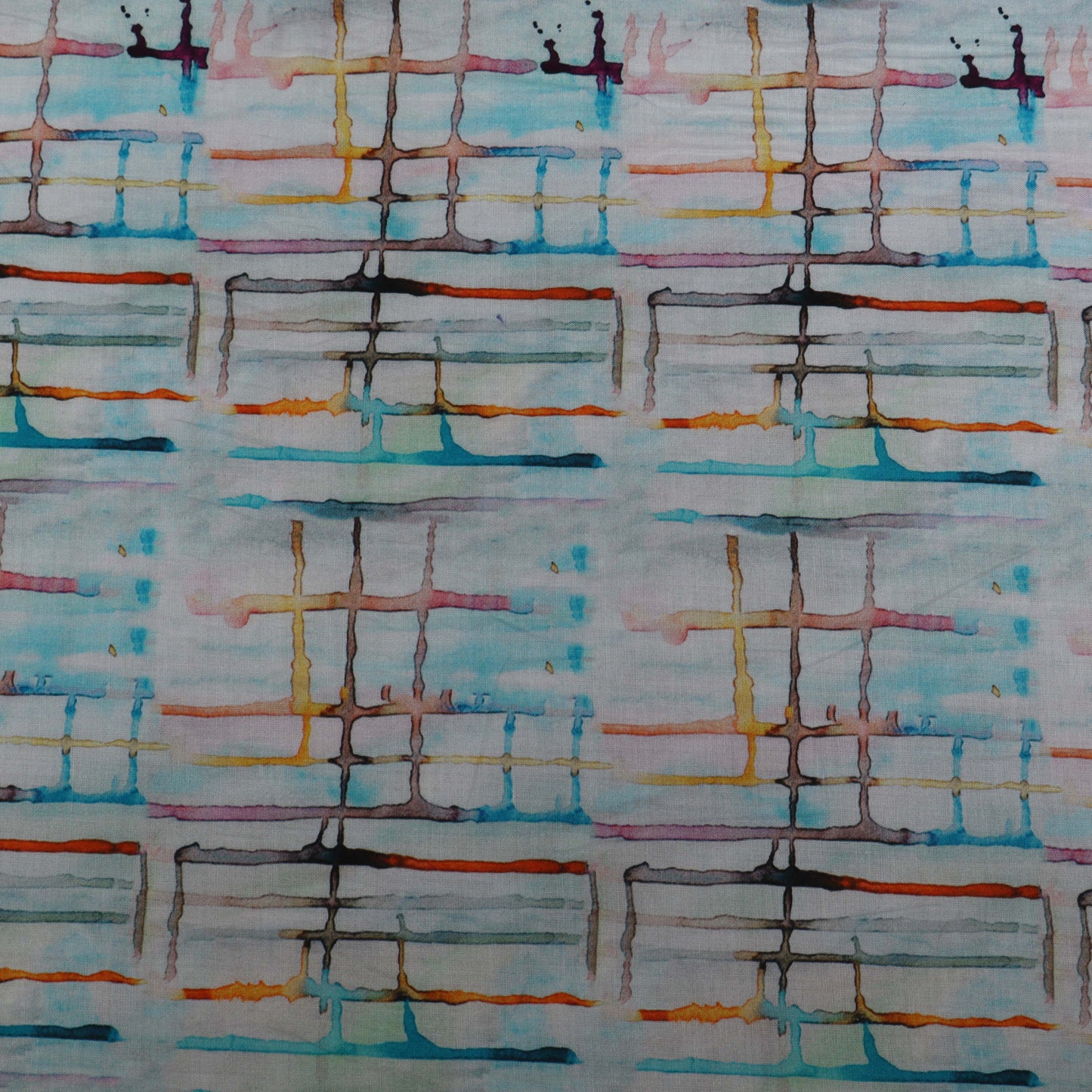 Multi-Color Lawn cotton Print Fabric