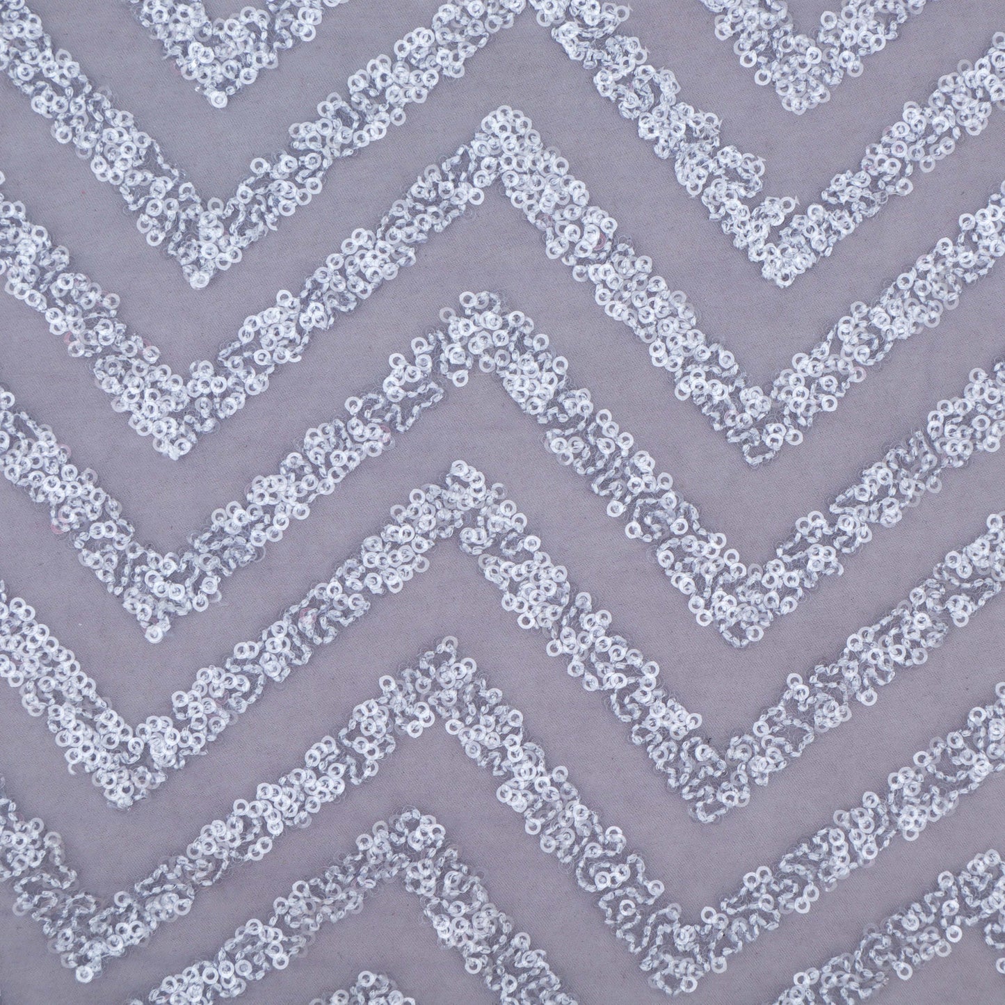 Grey Color Organza Embroidery Fabric