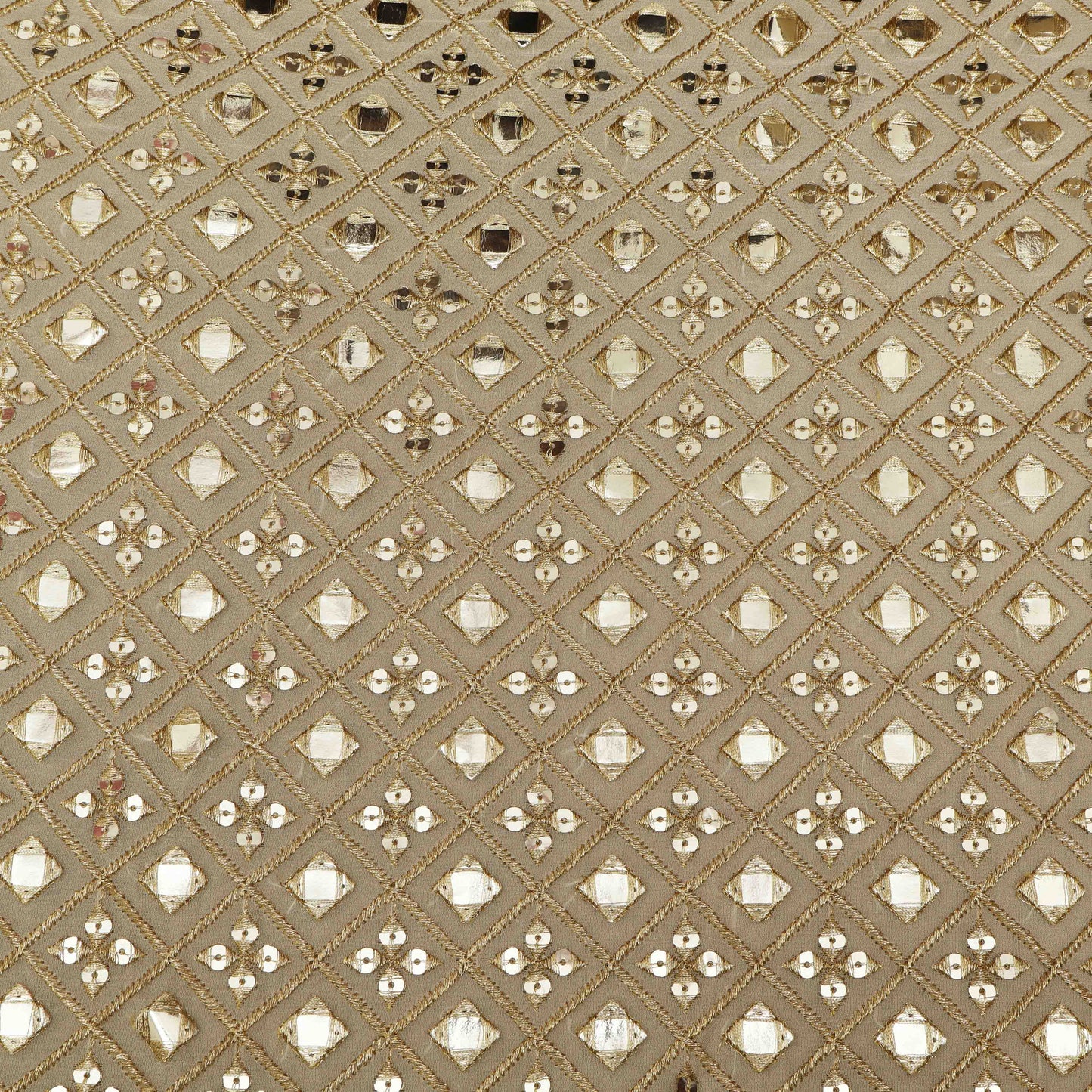 White Color Georgette Embroidery Fabric