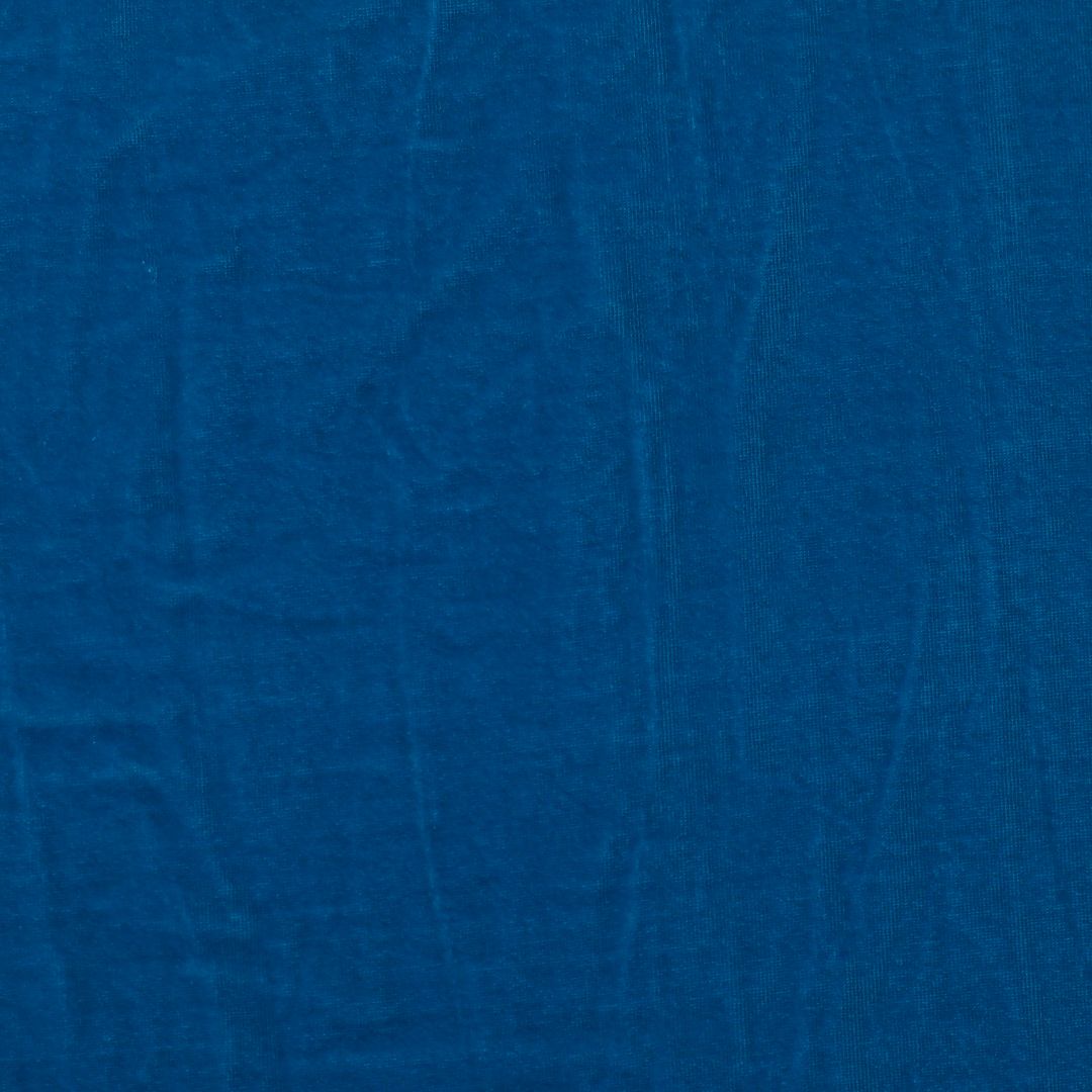 Persian Blue Viscose Velvet Fabric